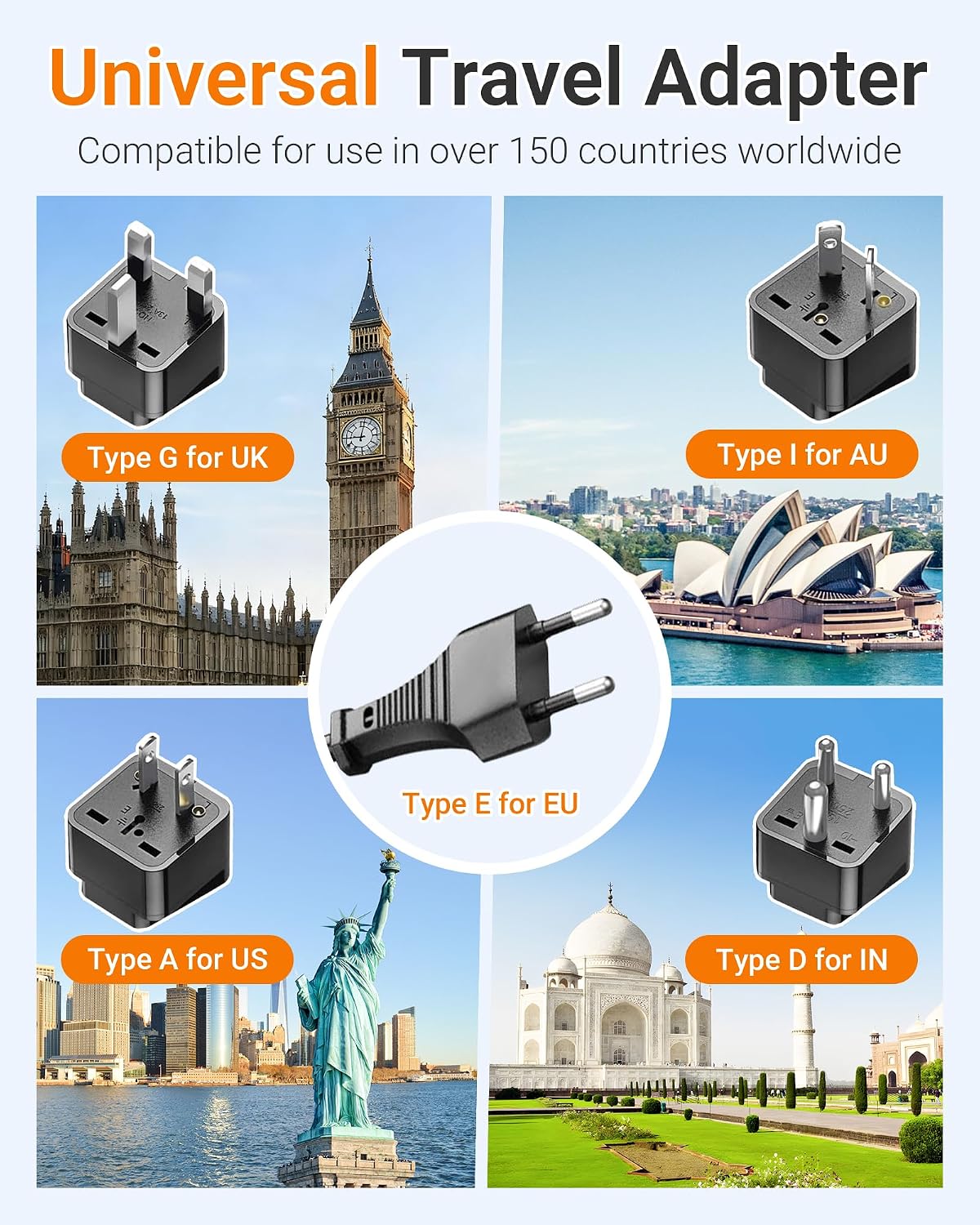 BESTEK Universal Travel Adapter 220V to 110V Voltage Converter, 250W — view 7