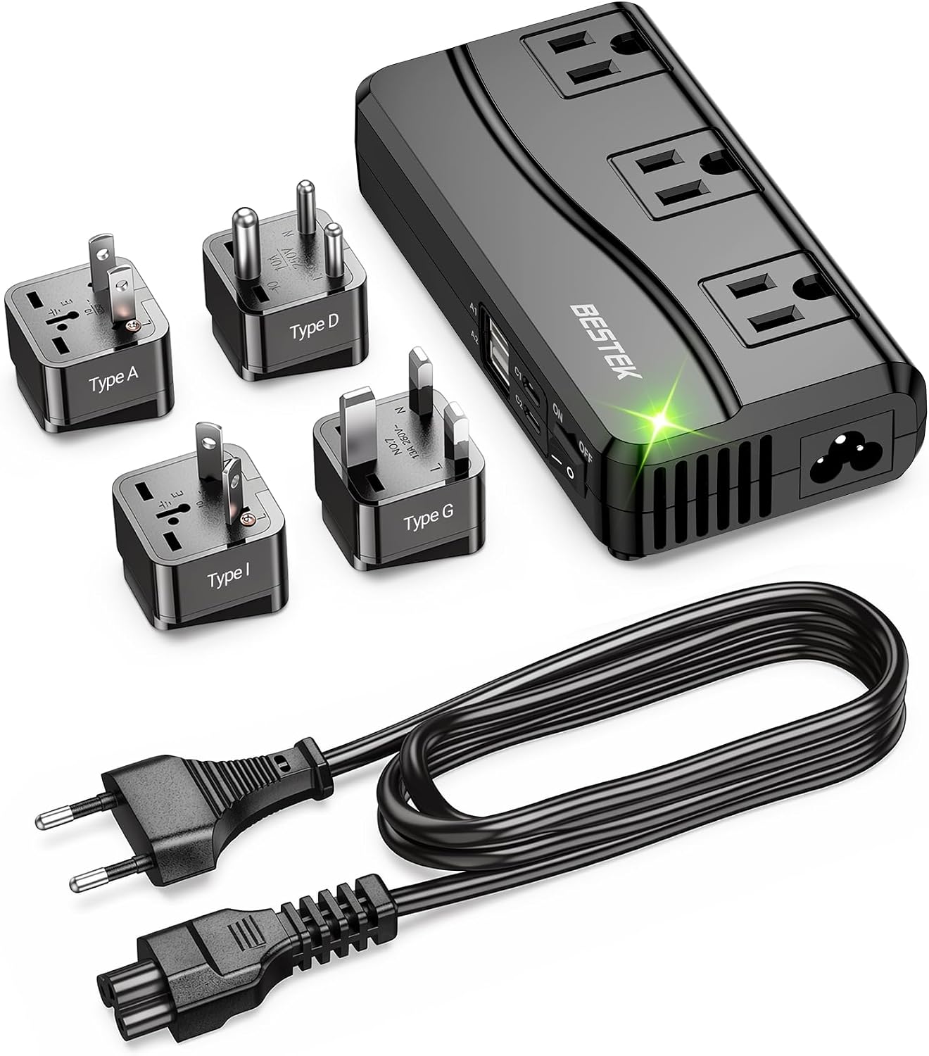 BESTEK Universal Travel Adapter 220V to 110V Voltage Converter, 250W