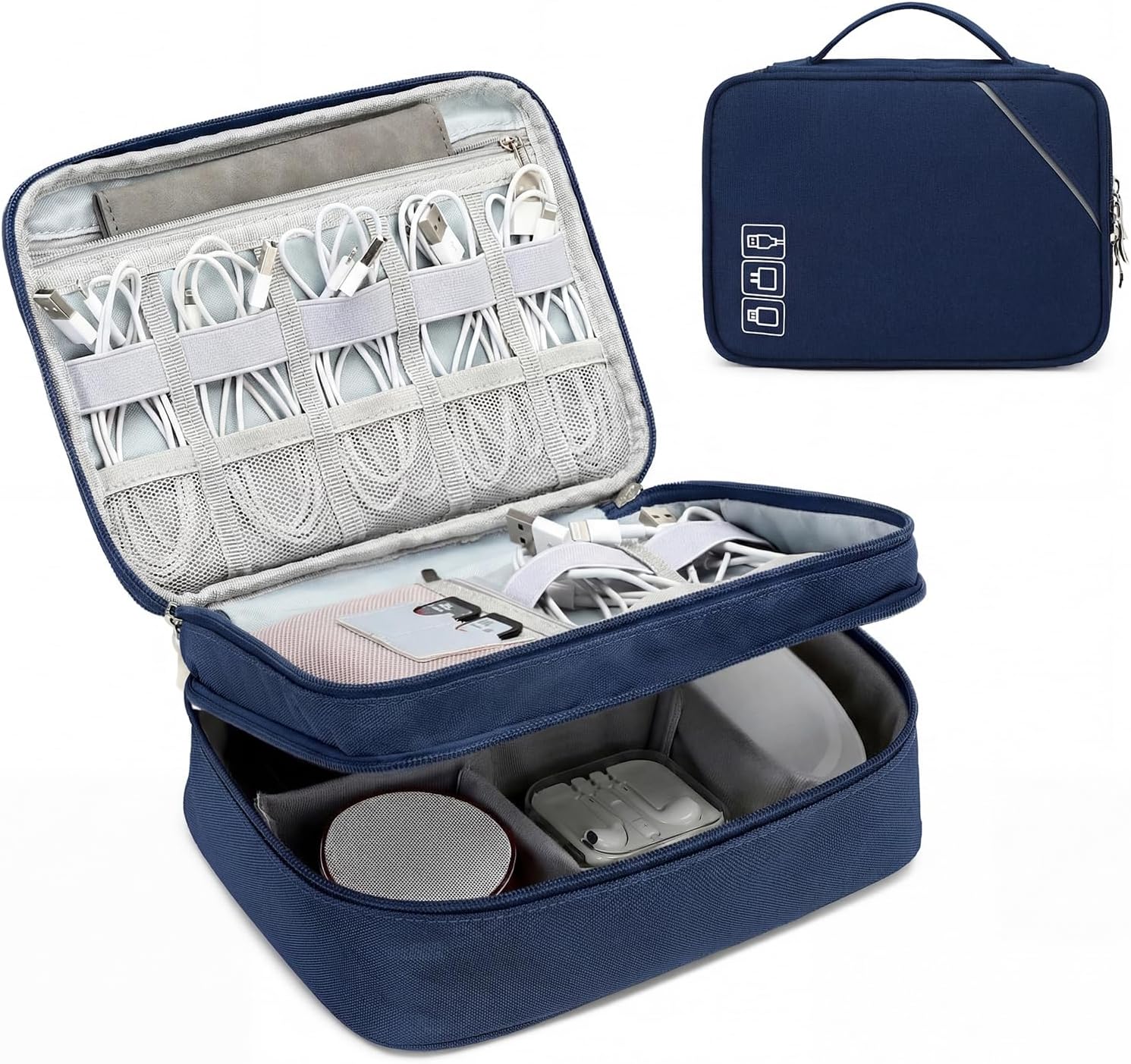 Lanola Travel Cable Organizer Bag, Electronic Accessories Case Portable — view 13