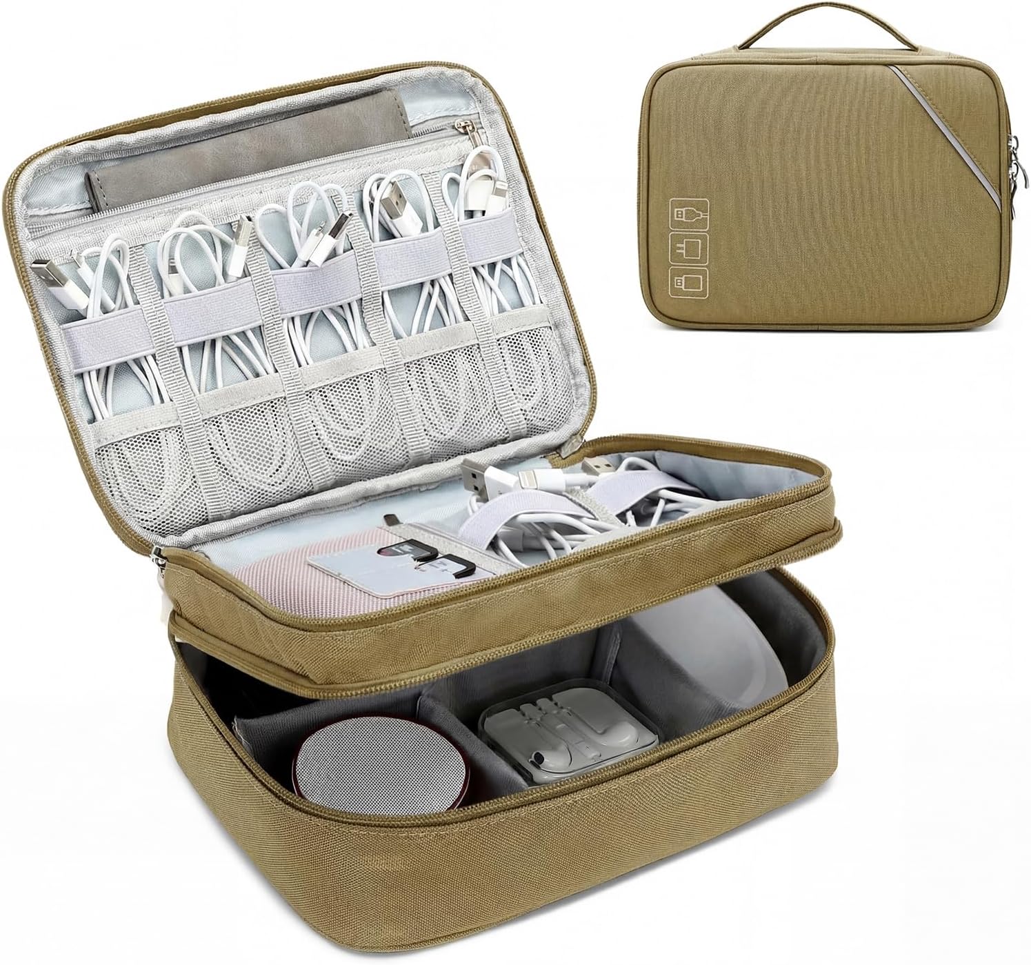 Lanola Travel Cable Organizer Bag, Electronic Accessories Case Portable — view 15