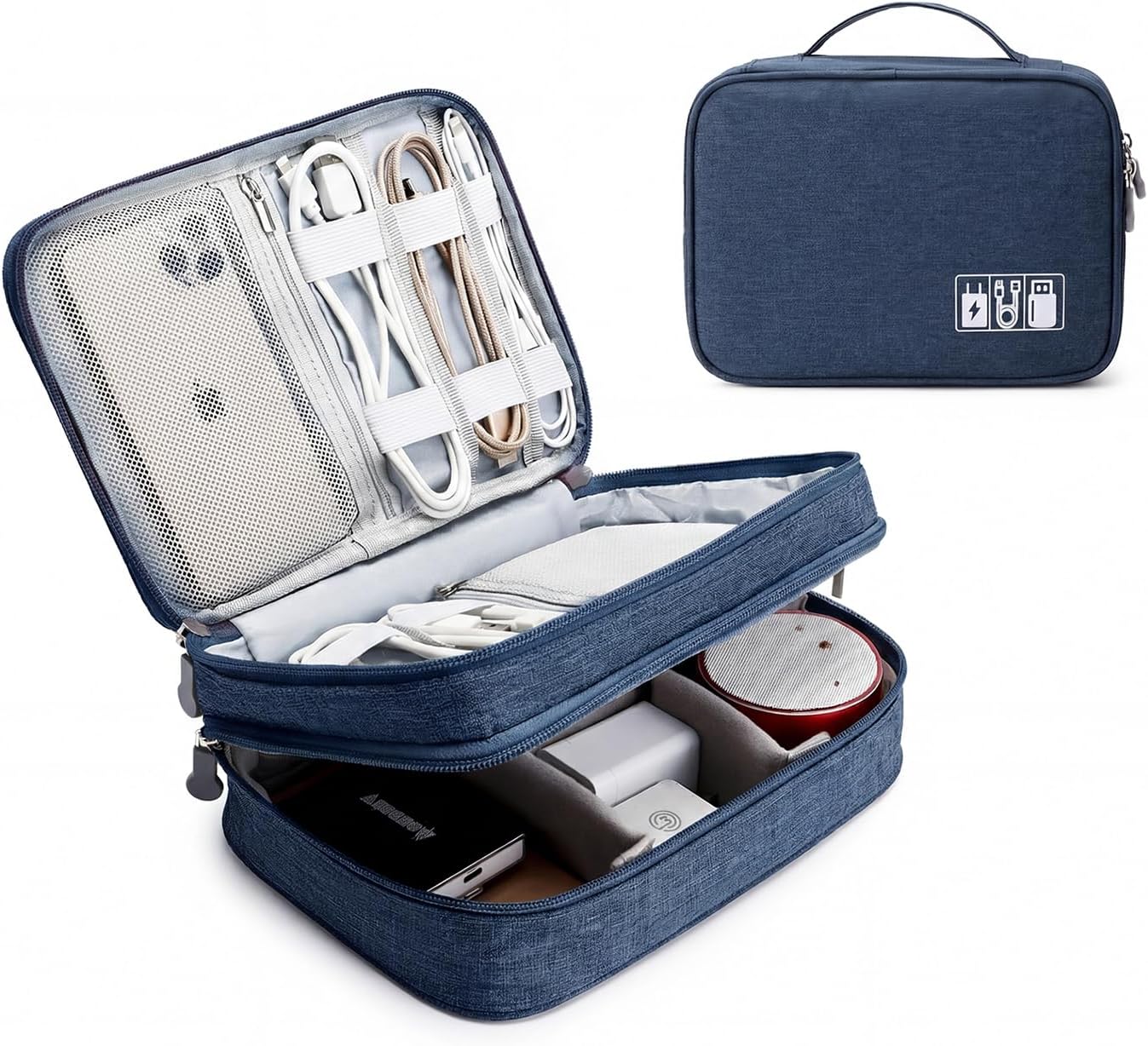 Lanola Travel Cable Organizer Bag, Electronic Accessories Case Portable — view 18