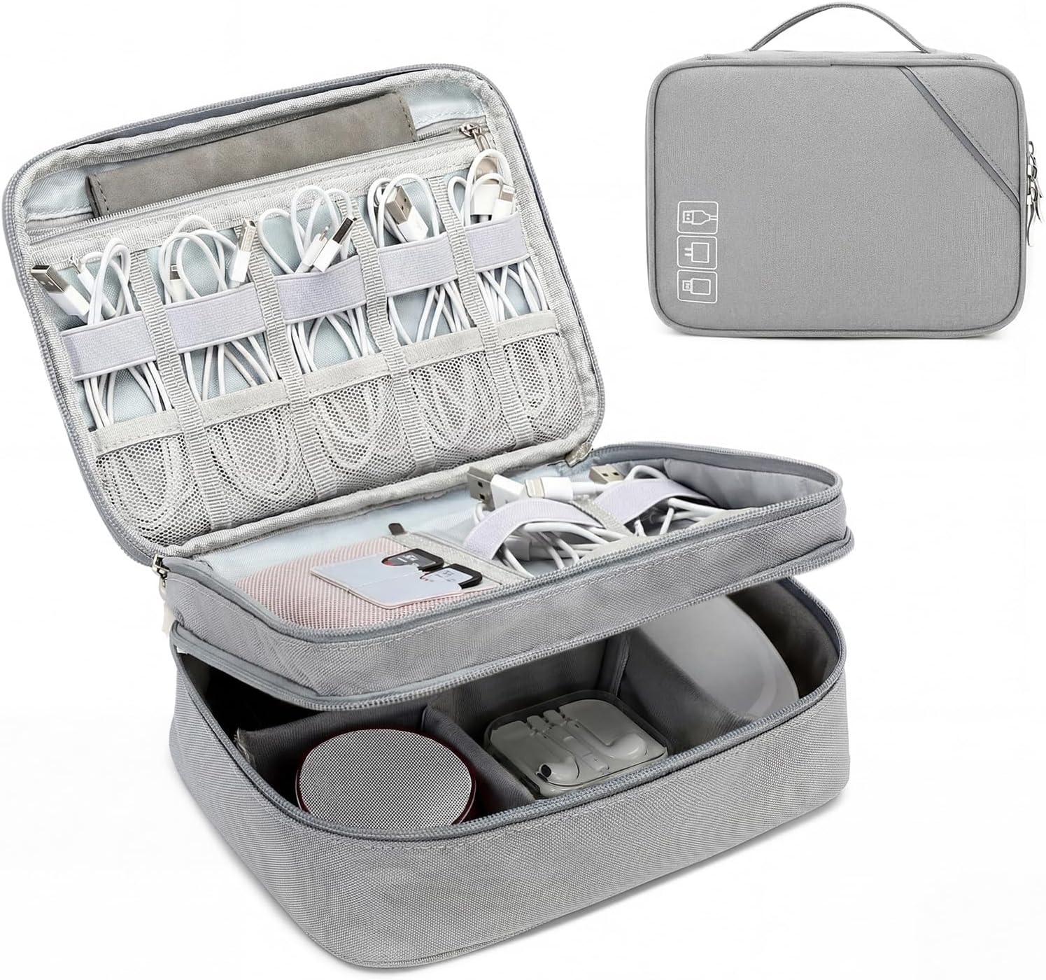 Lanola Travel Cable Organizer Bag, Electronic Accessories Case Portable — view 11