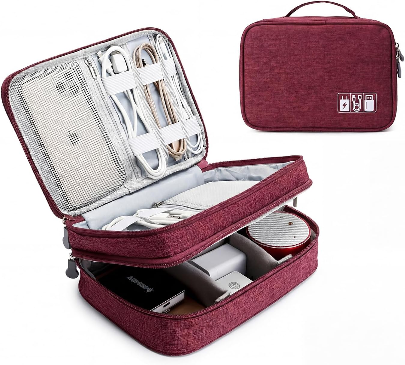 Lanola Travel Cable Organizer Bag, Electronic Accessories Case Portable — view 19