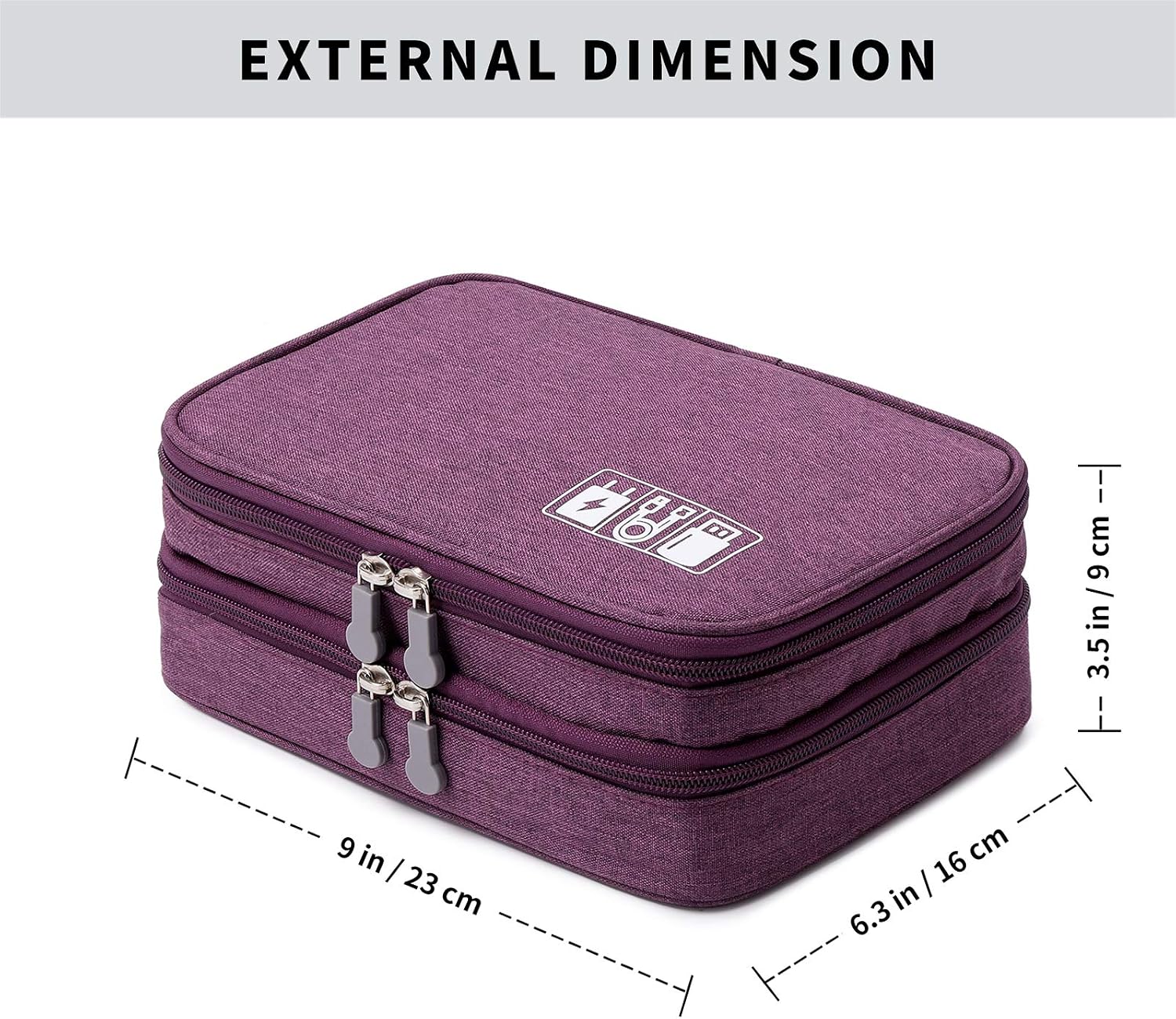 Lanola Travel Cable Organizer Bag, Electronic Accessories Case Portable — view 2