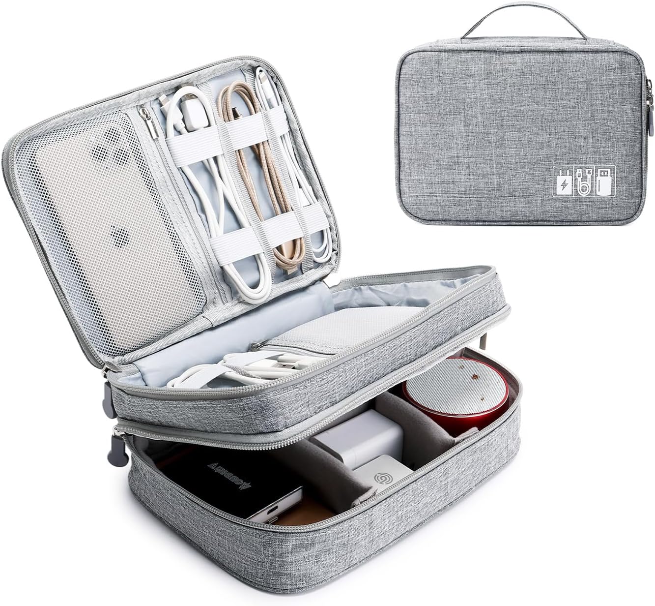 Lanola Travel Cable Organizer Bag, Electronic Accessories Case Portable — view 17
