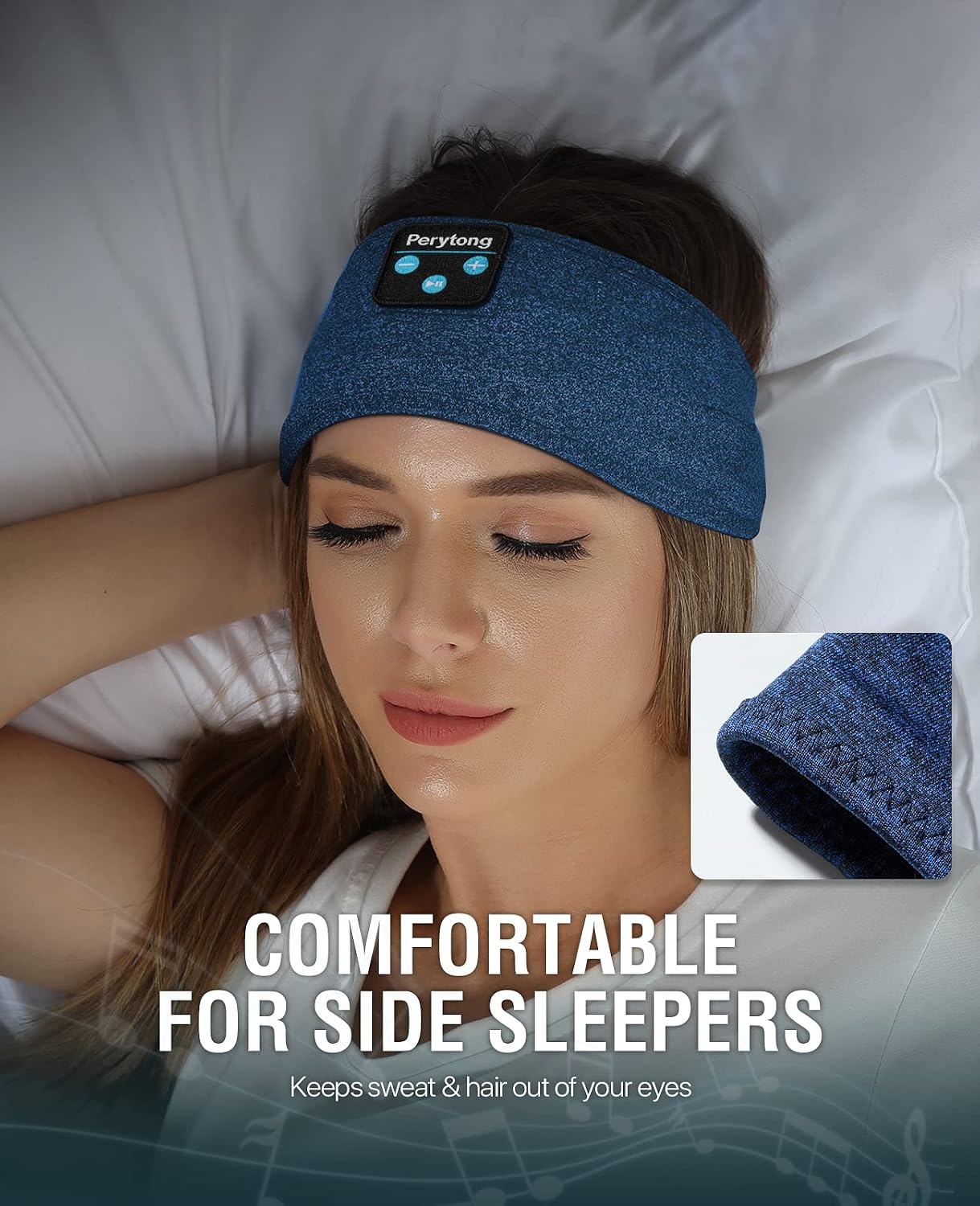 Perytong Sleep Headphones Wireless, Bluetooth Sports Headband — view 2