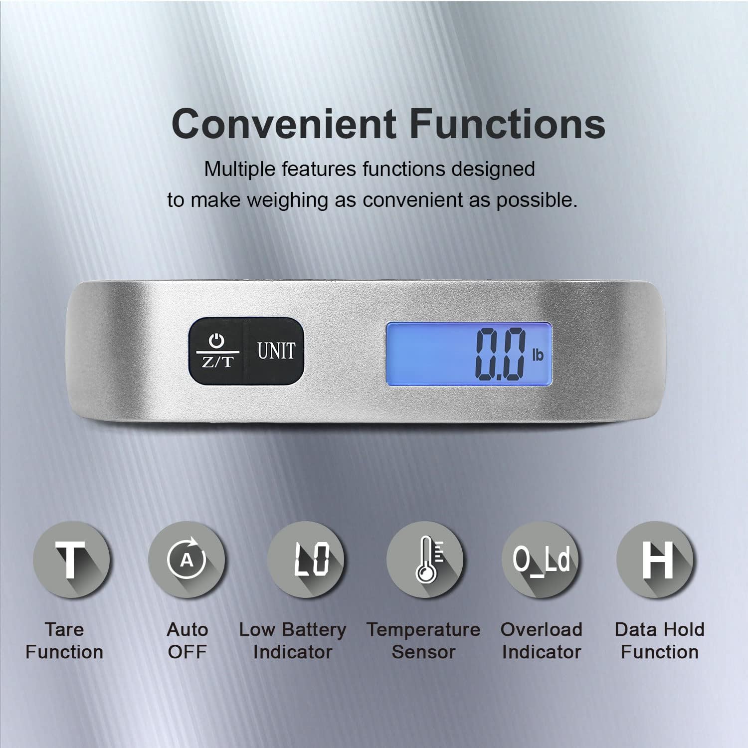 travel inspira Luggage Scale, Portable Digital Hanging Baggage Scale — view 2