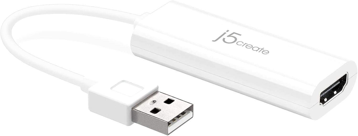 j5create USB to HDMI Display Adapter- USB to HDMI 1080P Cable Converter