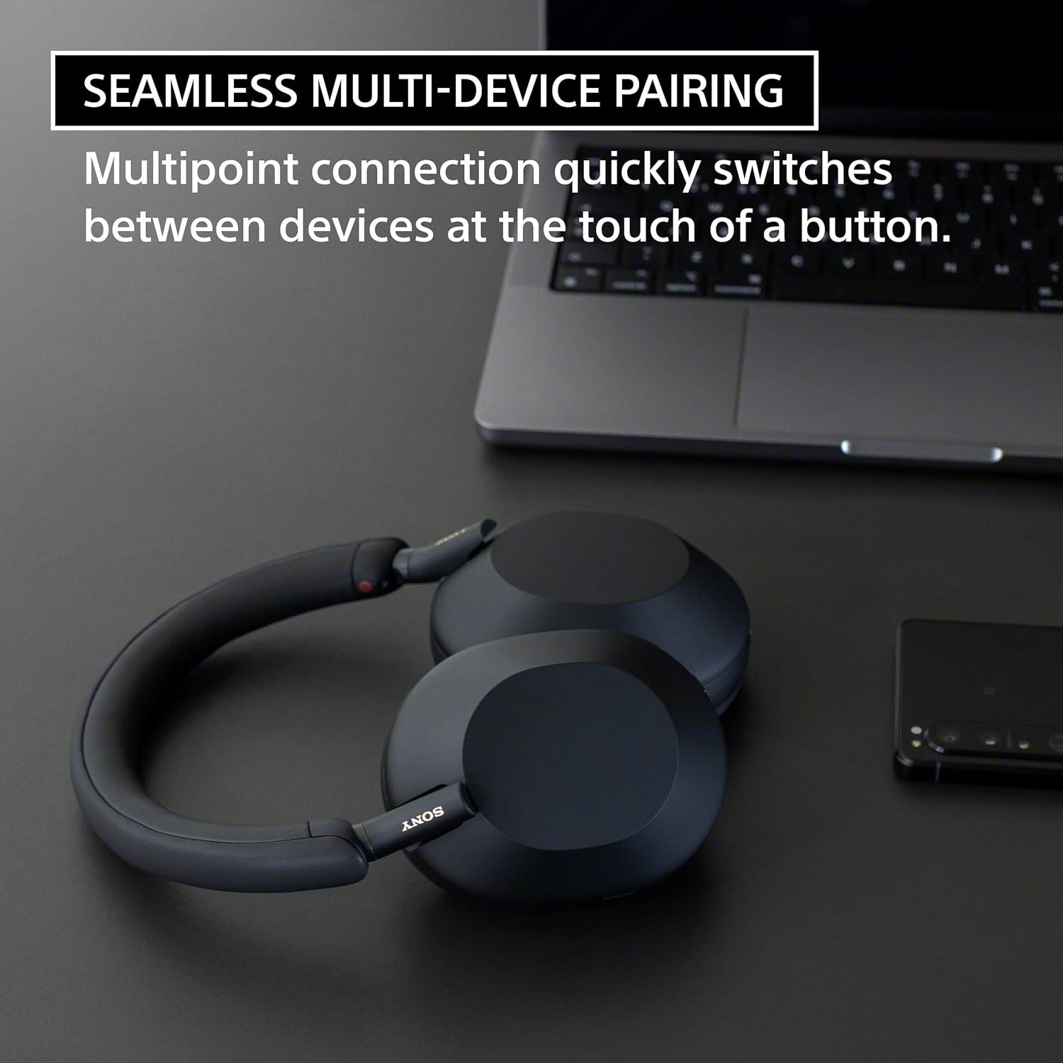 Sony WH-1000XM5 Premium Noise Cancelling Wireless Headphones, Silver — view 8