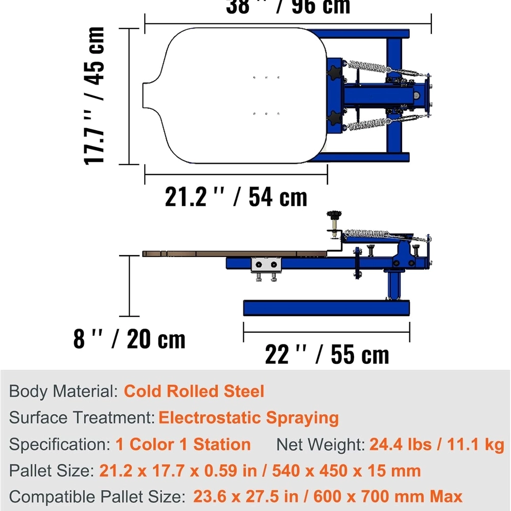 Single Color Manual Screen Printing Press