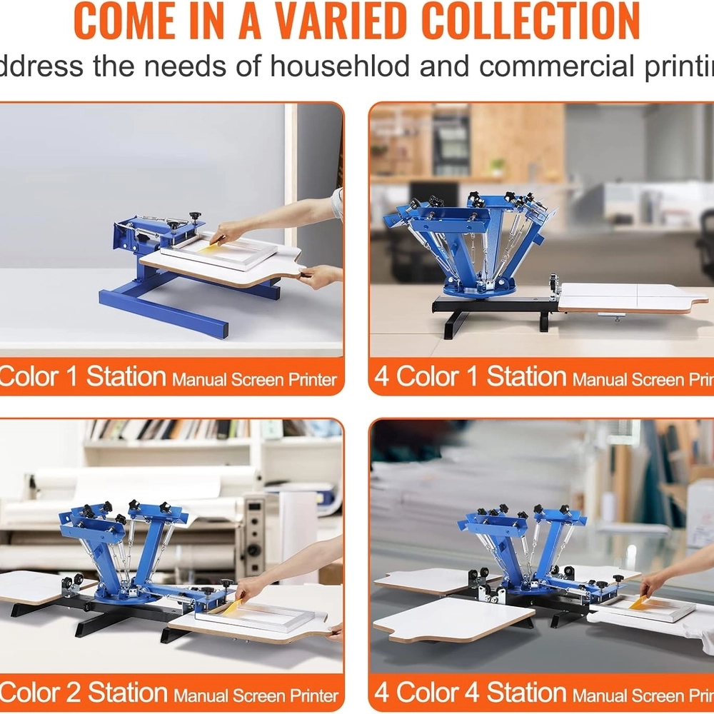 4 Color 1 Station Screen Printing Press