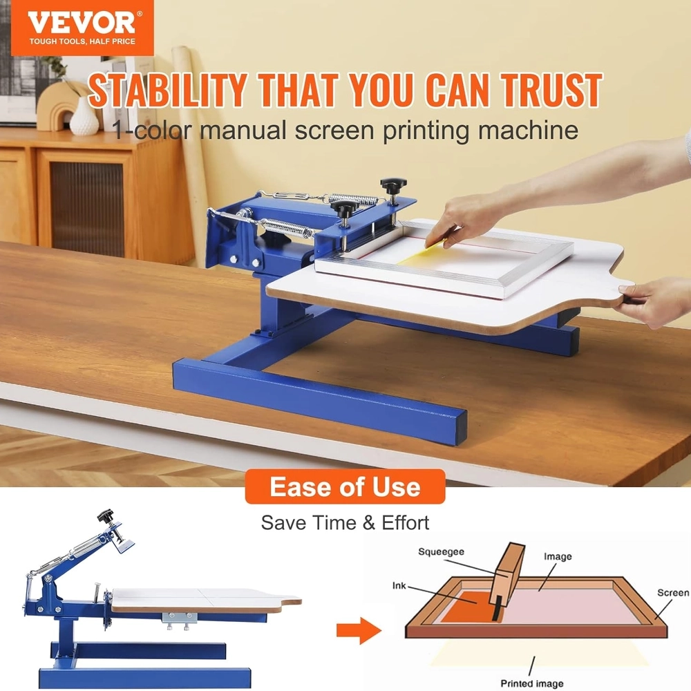 Single Color Manual Screen Printing Press