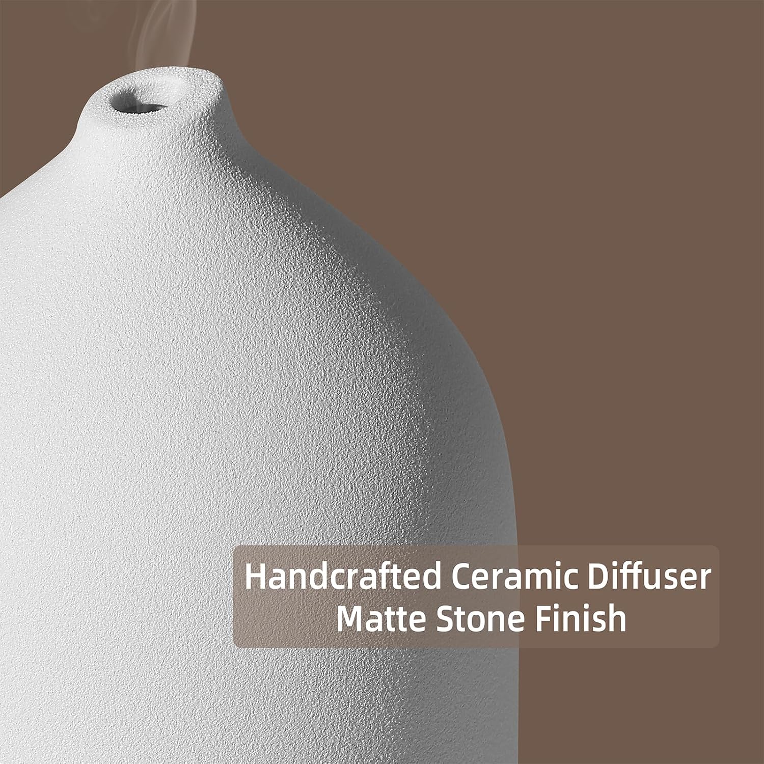 Gooamp 200ML Ceramic Essential Oil Diffuser for Home, Stone Diffuser - Ultrasonic Aromatherapy — view 2