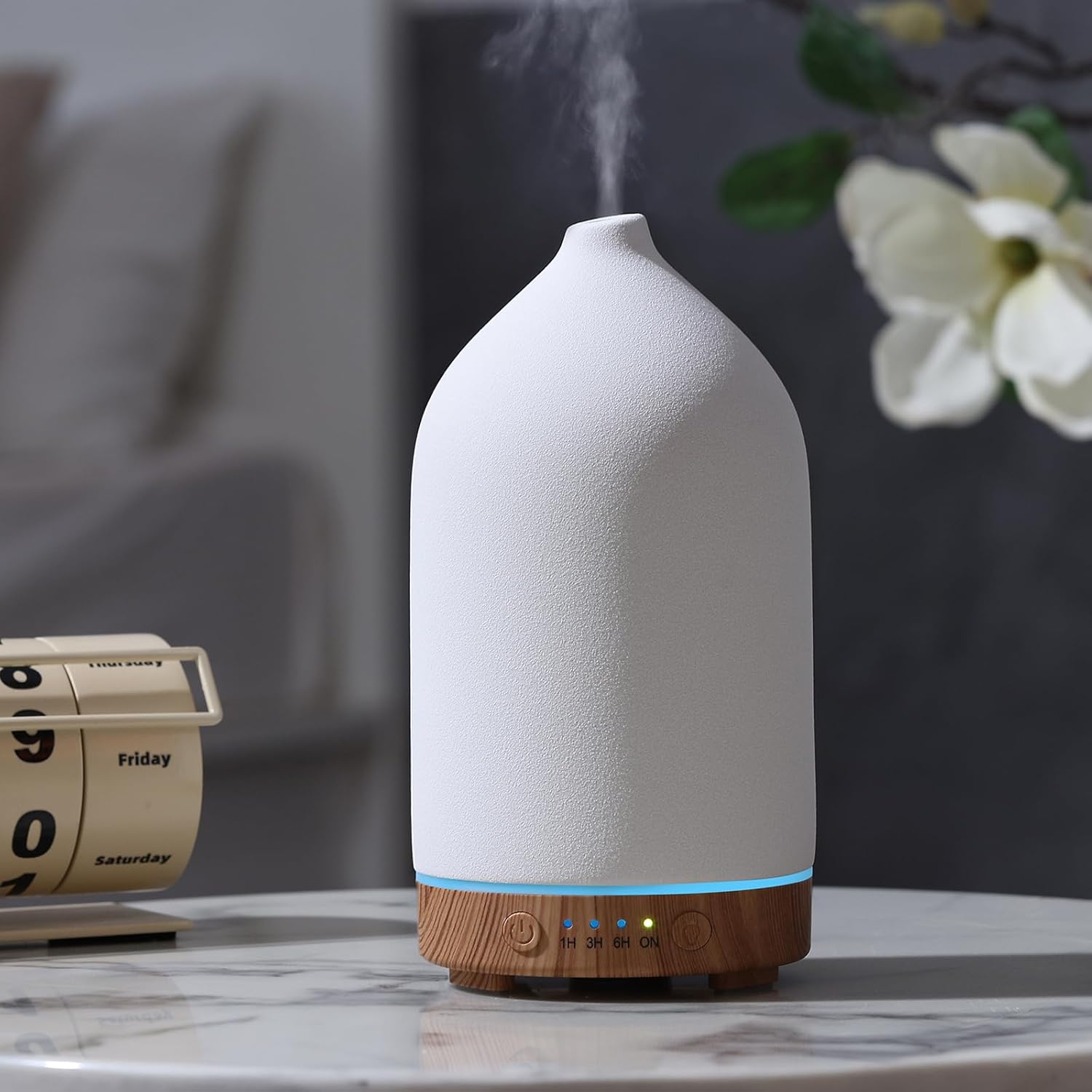 Gooamp 200ML Ceramic Essential Oil Diffuser for Home, Stone Diffuser - Ultrasonic Aromatherapy