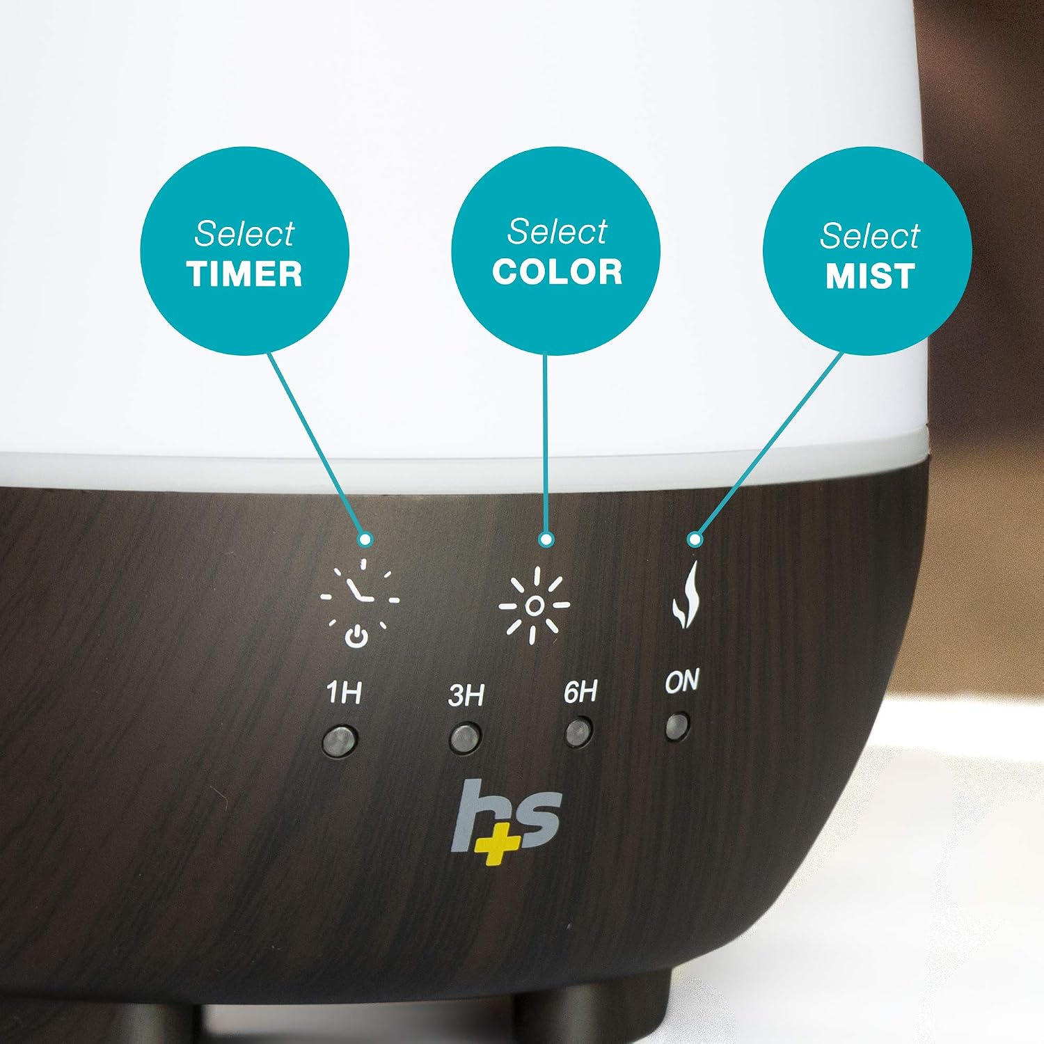 HealthSmart 500ML Essential Oil Diffuser for Large Rooms, Cool Mist Humidifier and Aromatherapy — view 8