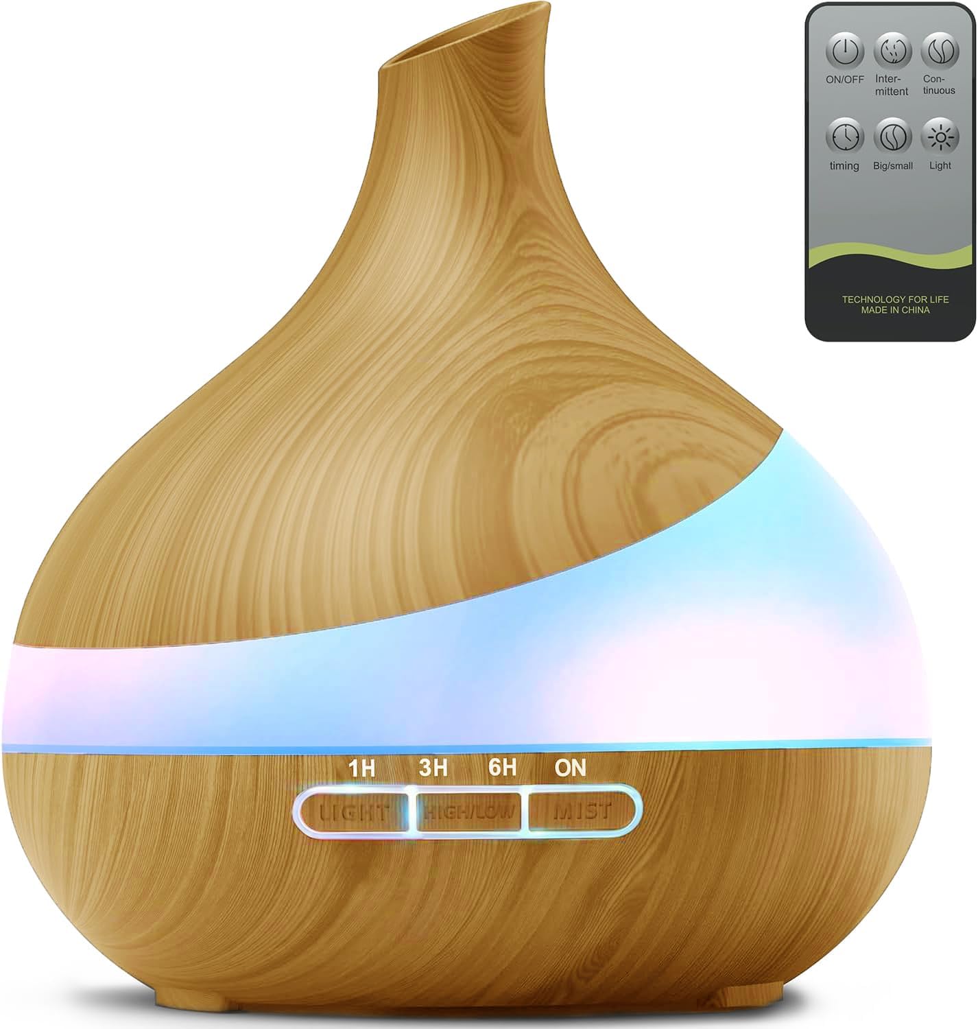 HJTHJT 500ML Essential Oil Diffuser for Home: 14 Color LED Humidifier - 2 Mist Modes (30/60ml/h) — view 11
