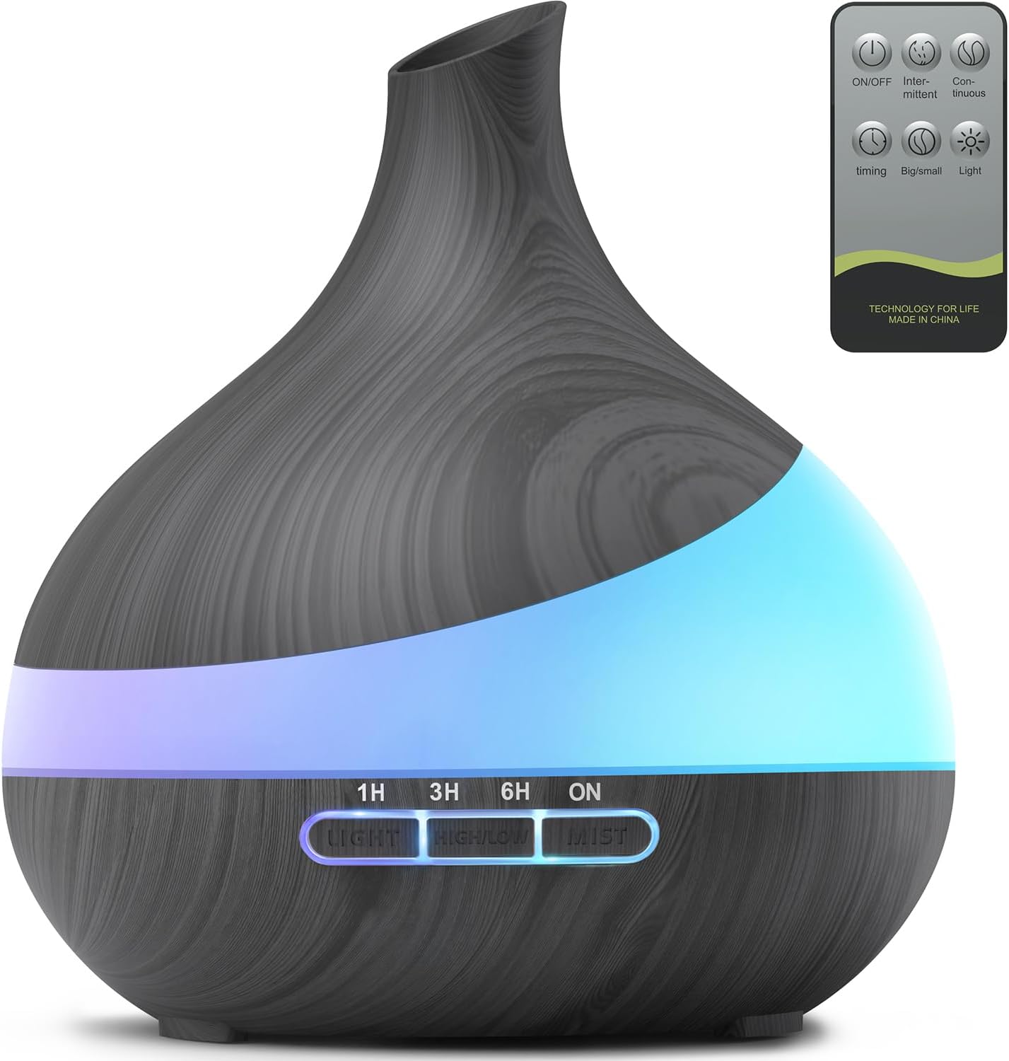HJTHJT 500ML Essential Oil Diffuser for Home: 14 Color LED Humidifier - 2 Mist Modes (30/60ml/h) — view 10
