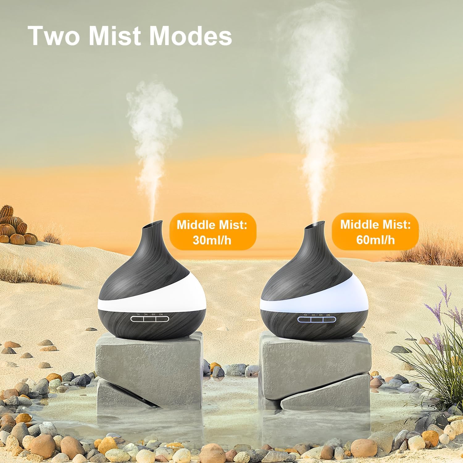 HJTHJT 500ML Essential Oil Diffuser for Home: 14 Color LED Humidifier - 2 Mist Modes (30/60ml/h) — view 5