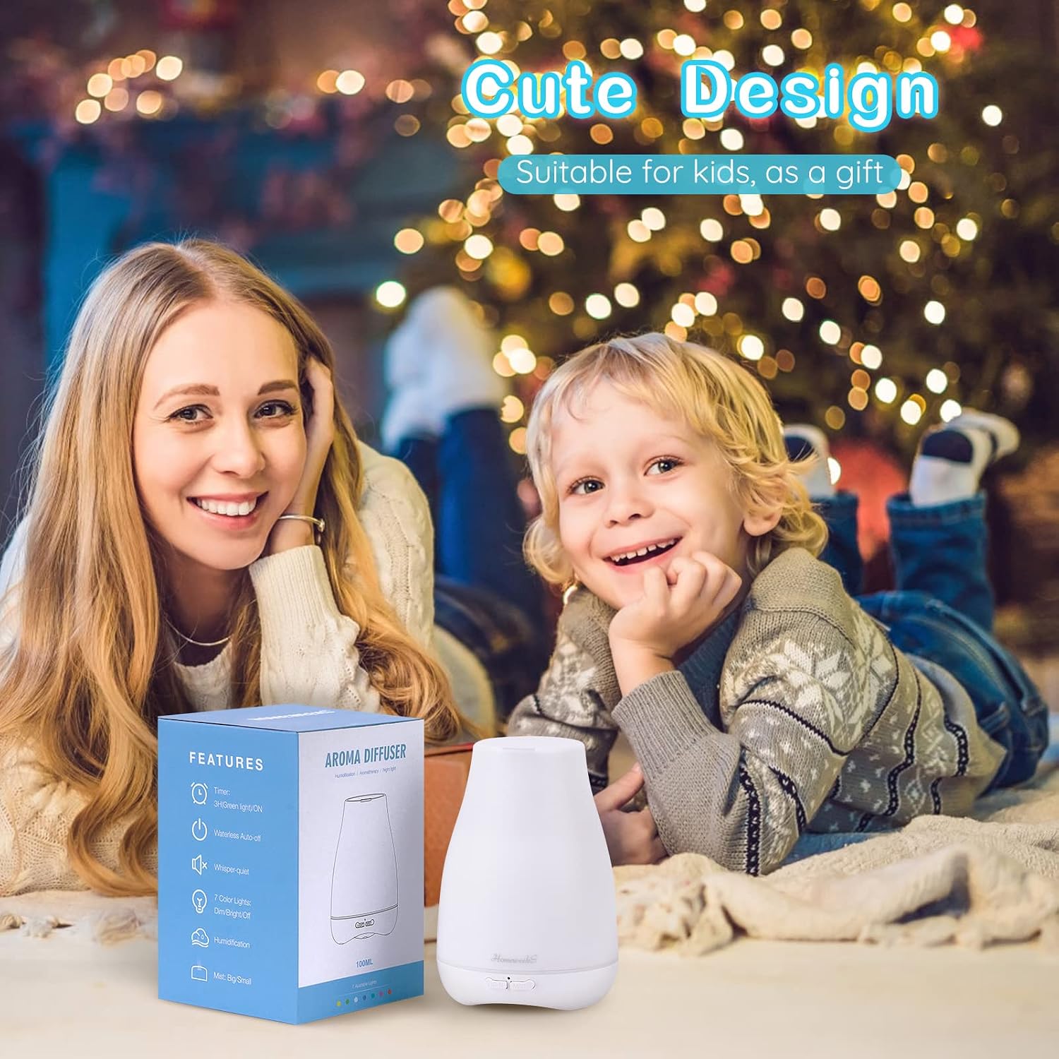 Homeweeks Essential Oil Diffuser for Room 100 ML 1 Pack - Aromatherapy Scent Diffuser Adjustable — view 2