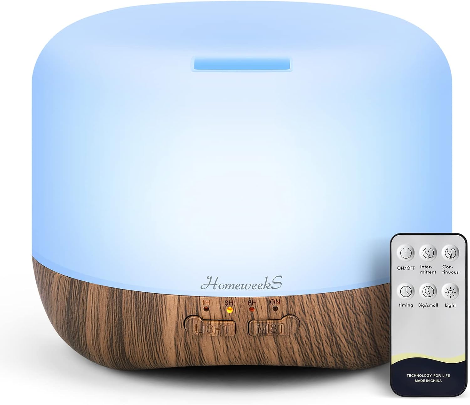 Homeweeks Essential Oil Diffuser for Room Aromatherapy Scent Diffuser - Auto Off Ultrasonic Aroma — view 8
