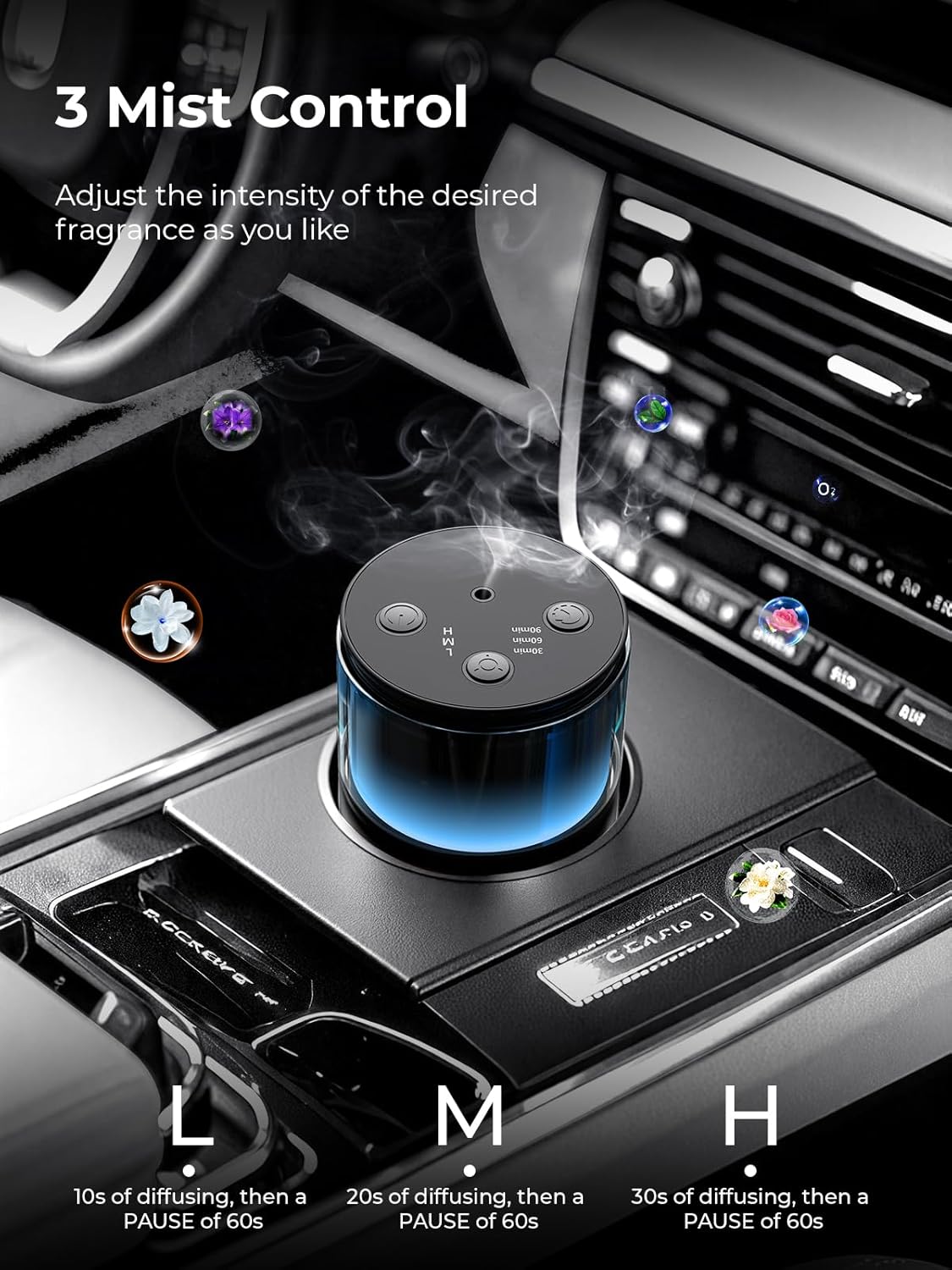 Pmsusoow Waterless Essential Oil Diffuser: 9-Color LED for Home - Portable Scent Diffuser — view 4