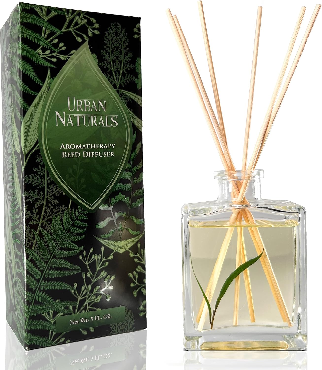 Urban Naturals Reed Diffuser Set, Eucalyptus Sage - Bathroom Shelf Décor