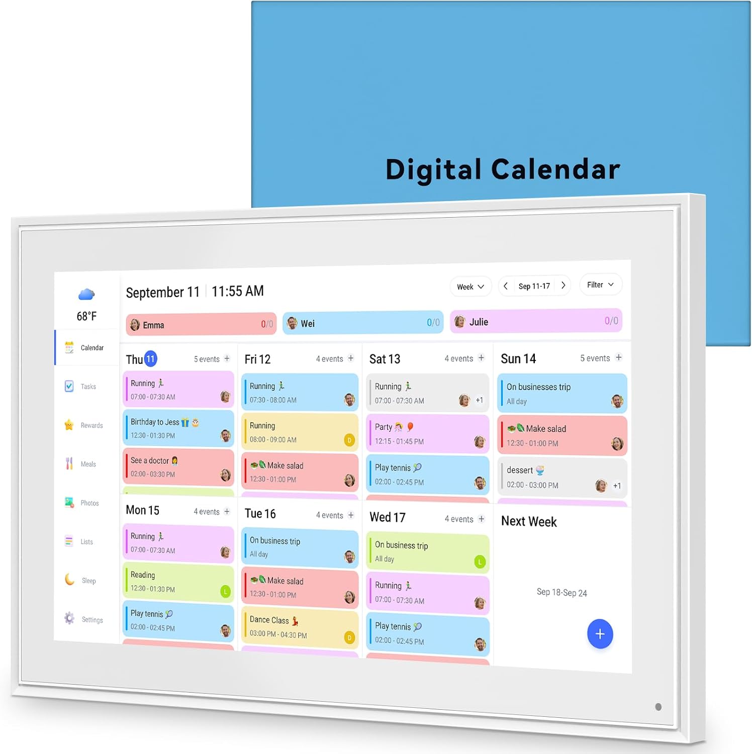 Smart Digital Family Planner with Auto-Sync Calendar