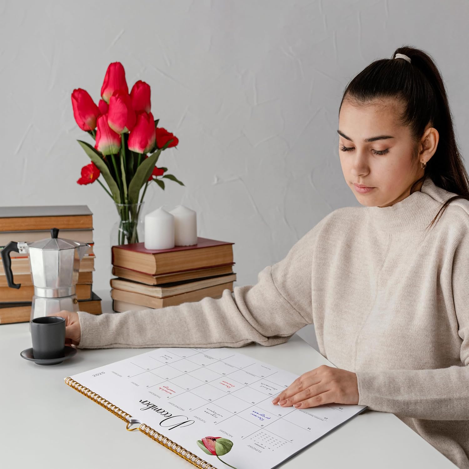 2026 Floral Wall Calendar - Hình 2