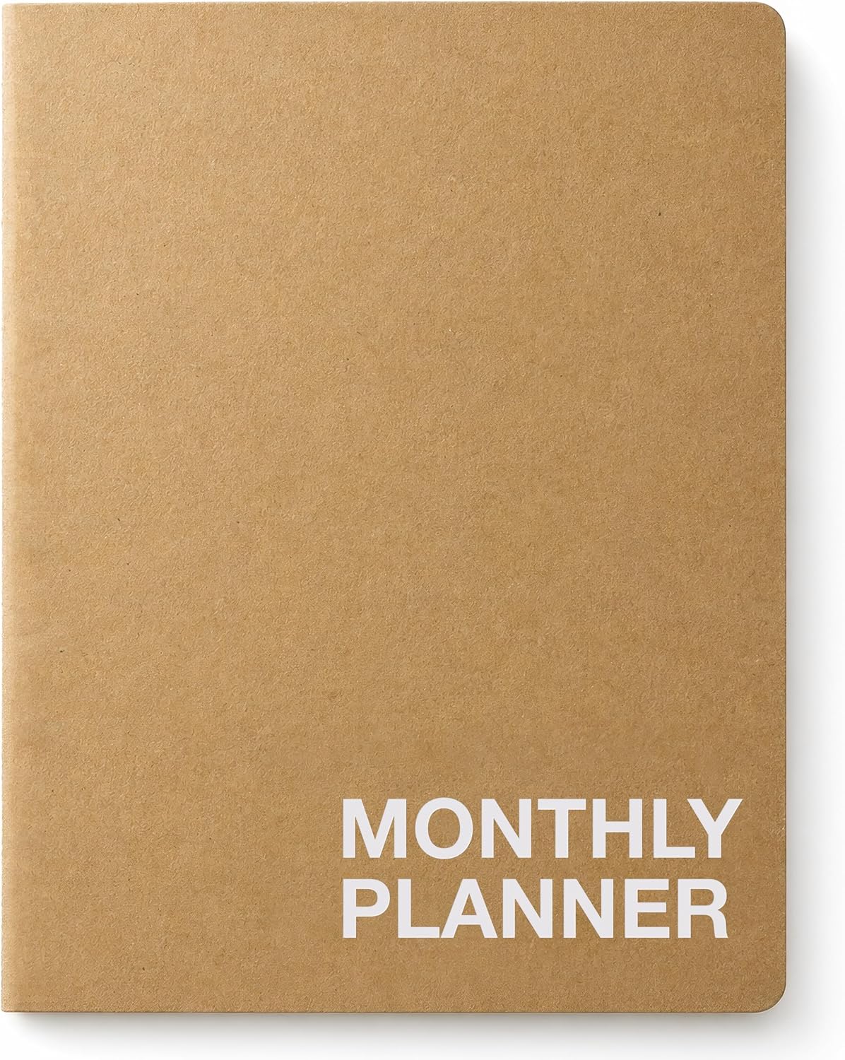 2027 Kraft Cover Monthly Planner – Undated Organizer