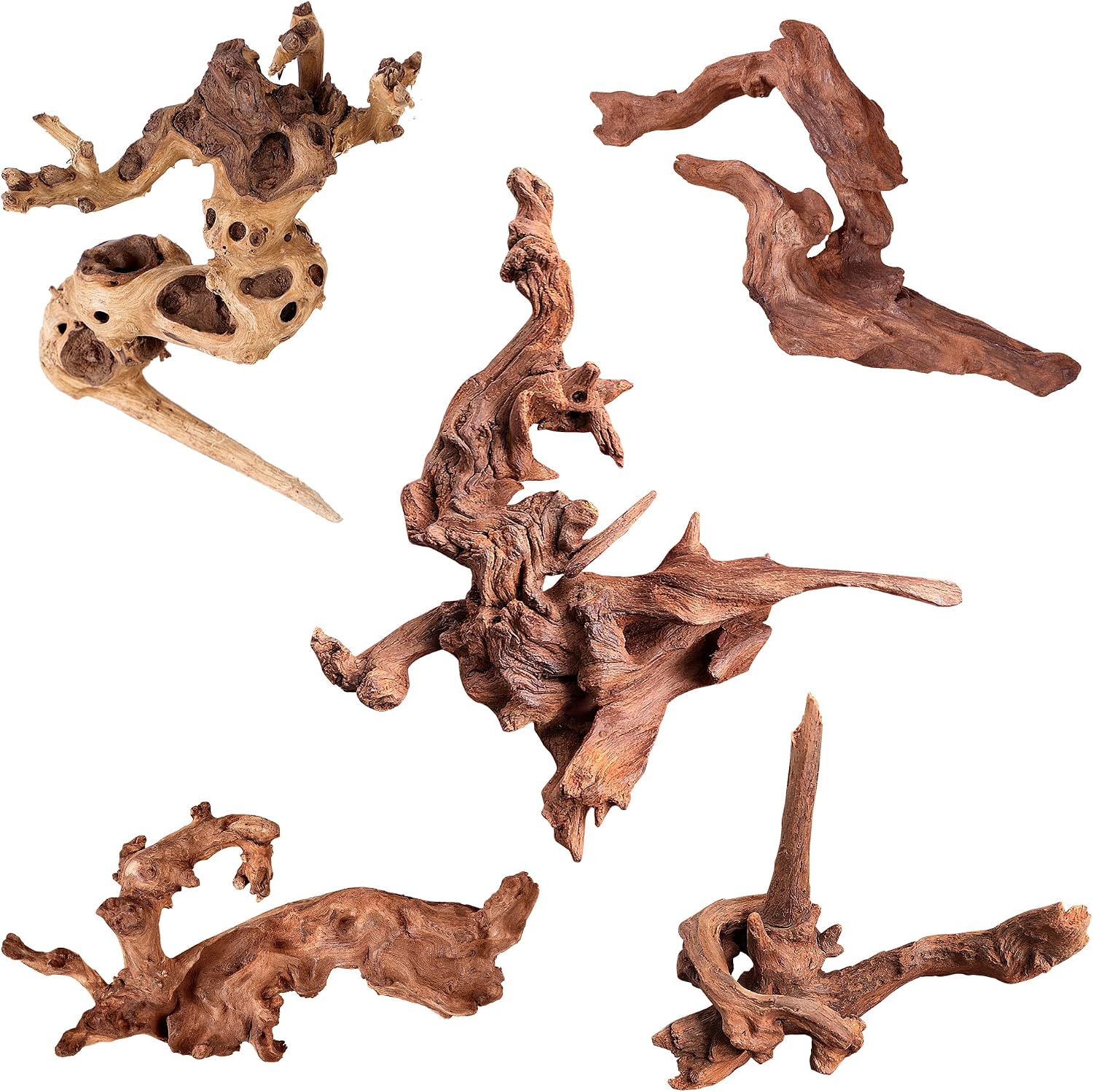 Natural Aquarium Driftwood Pieces for Terrarium and Tank Decor