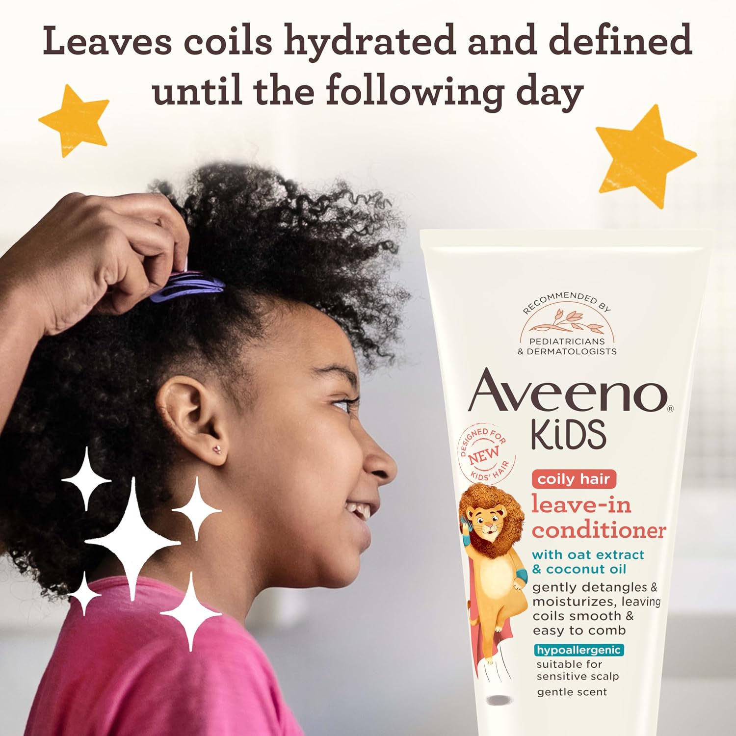 Aveeno Kids Coily Hair Leave-In Conditioner, 8 fl. oz — view 2