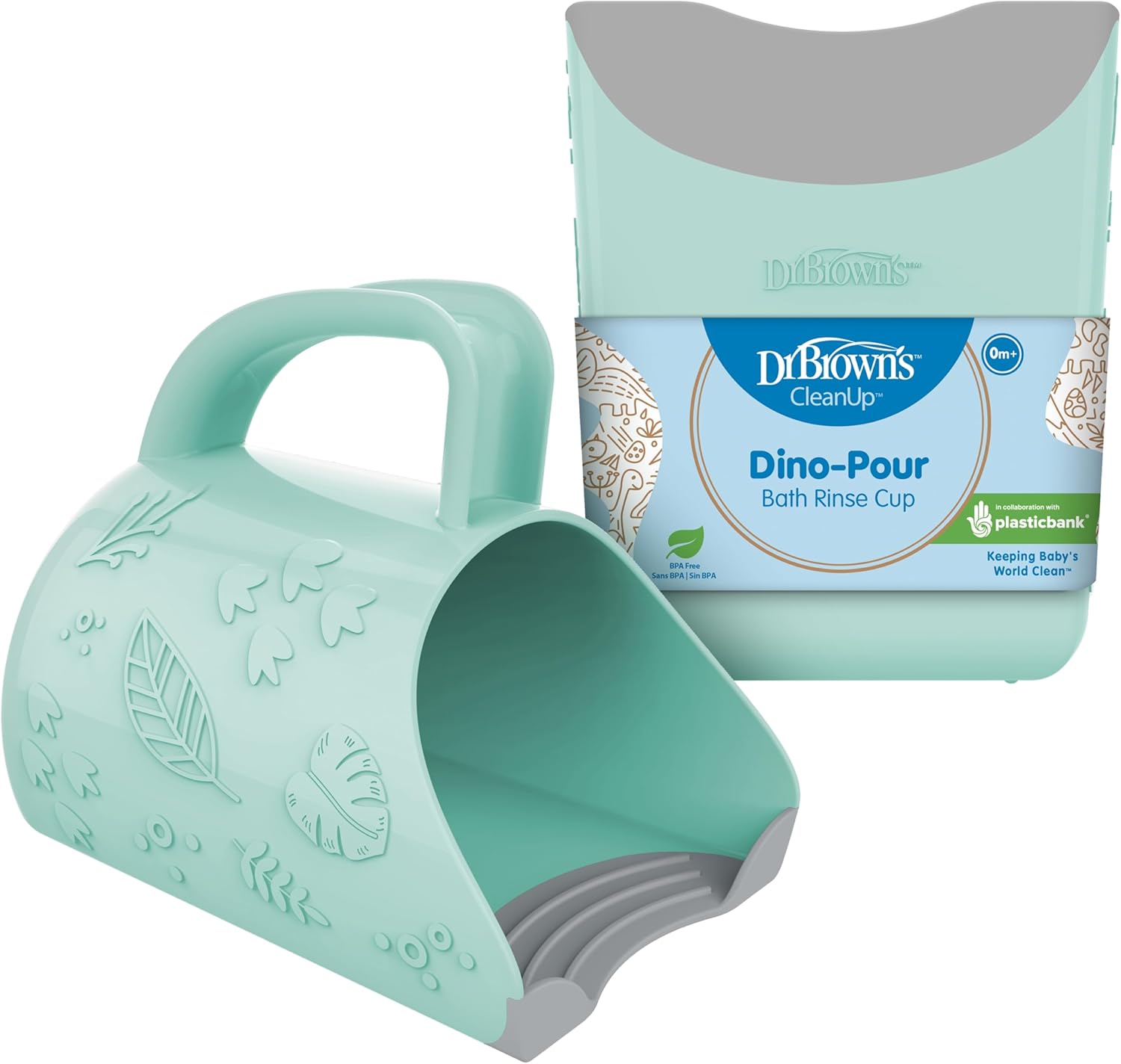 Dr. Brown's CleanUp Dino-Pour Baby Bath Rinse Cup, Tear-Free Rinsing