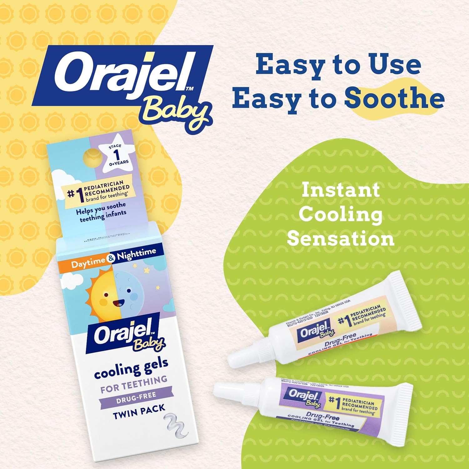 Orajel Baby Daytime & Nighttime Cooling Gels for Teething, 0.18 Oz — view 2