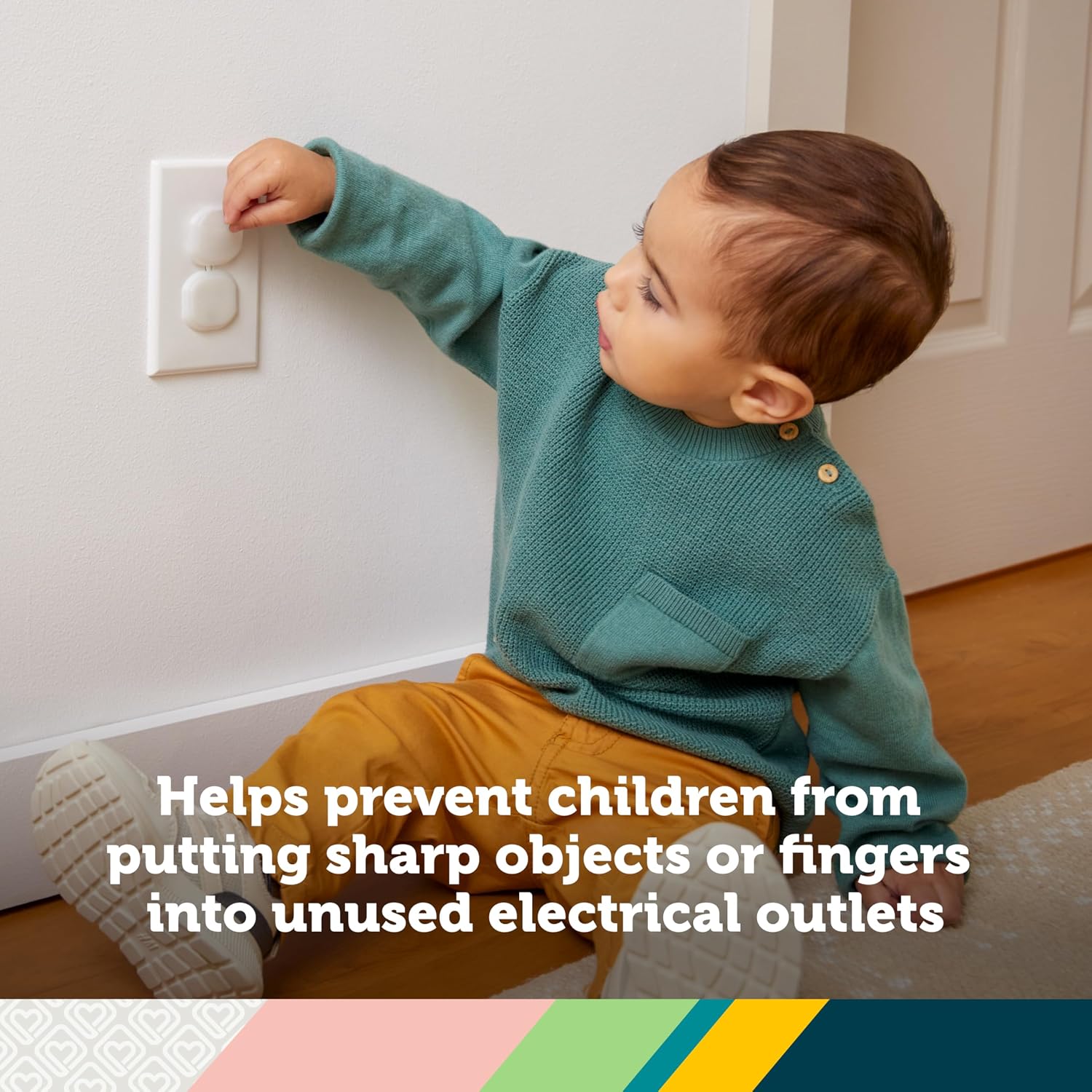 Safety 1st Electrical Outlet Baby Proof Covers, Secure Outlet Plugs — view 2