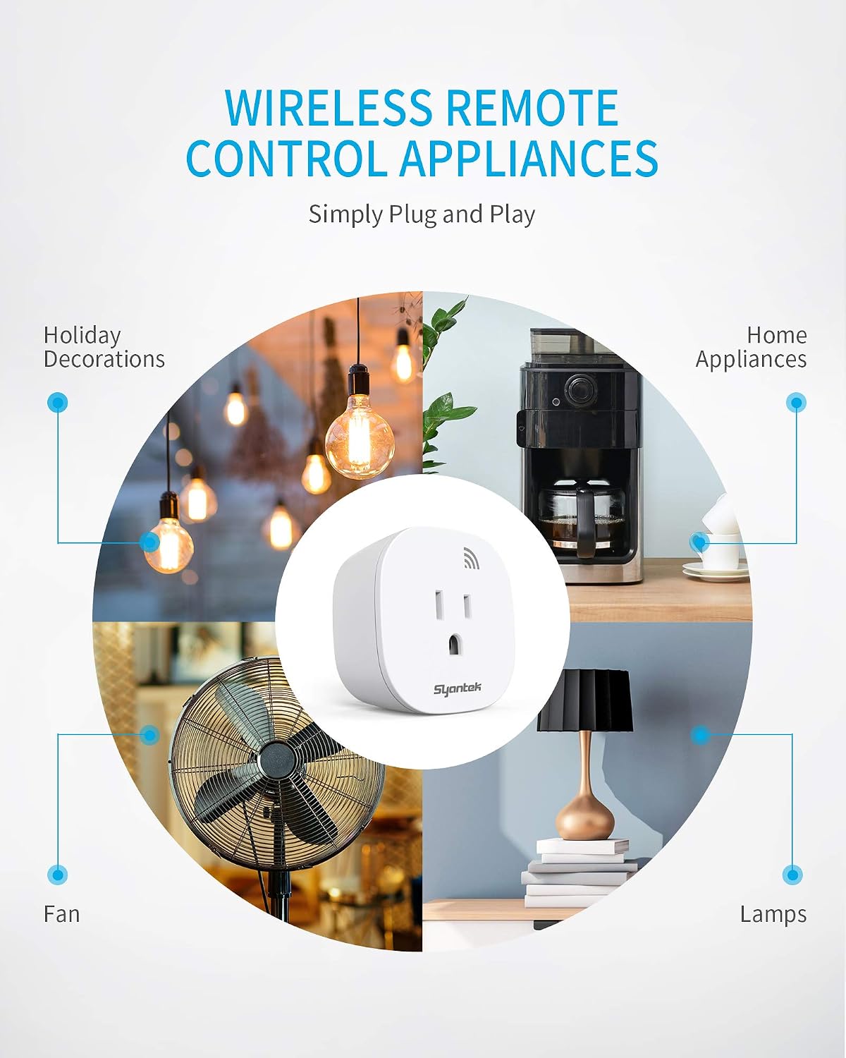 Remote Control Outlet Wireless Light Switch for Household Appliances — view 3