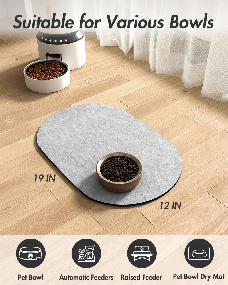 Absorbent Dog Food Mat-Cat Dog Mat for Food and Water Bowl, Quick Dry Pet Food Mat, No Stains Dog Feeding mat, Dog Accessories Pet Supplies Mat-Dog Water Bowl Mat for Messy Drinkers - Image 7