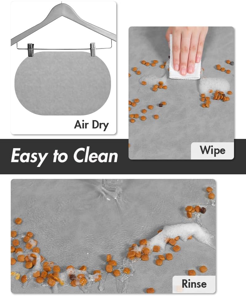 Absorbent Dog Food Mat-Cat Dog Mat for Food and Water Bowl, Quick Dry Pet Food Mat, No Stains Dog Feeding mat, Dog Accessories Pet Supplies Mat-Dog Water Bowl Mat for Messy Drinkers - Image 3