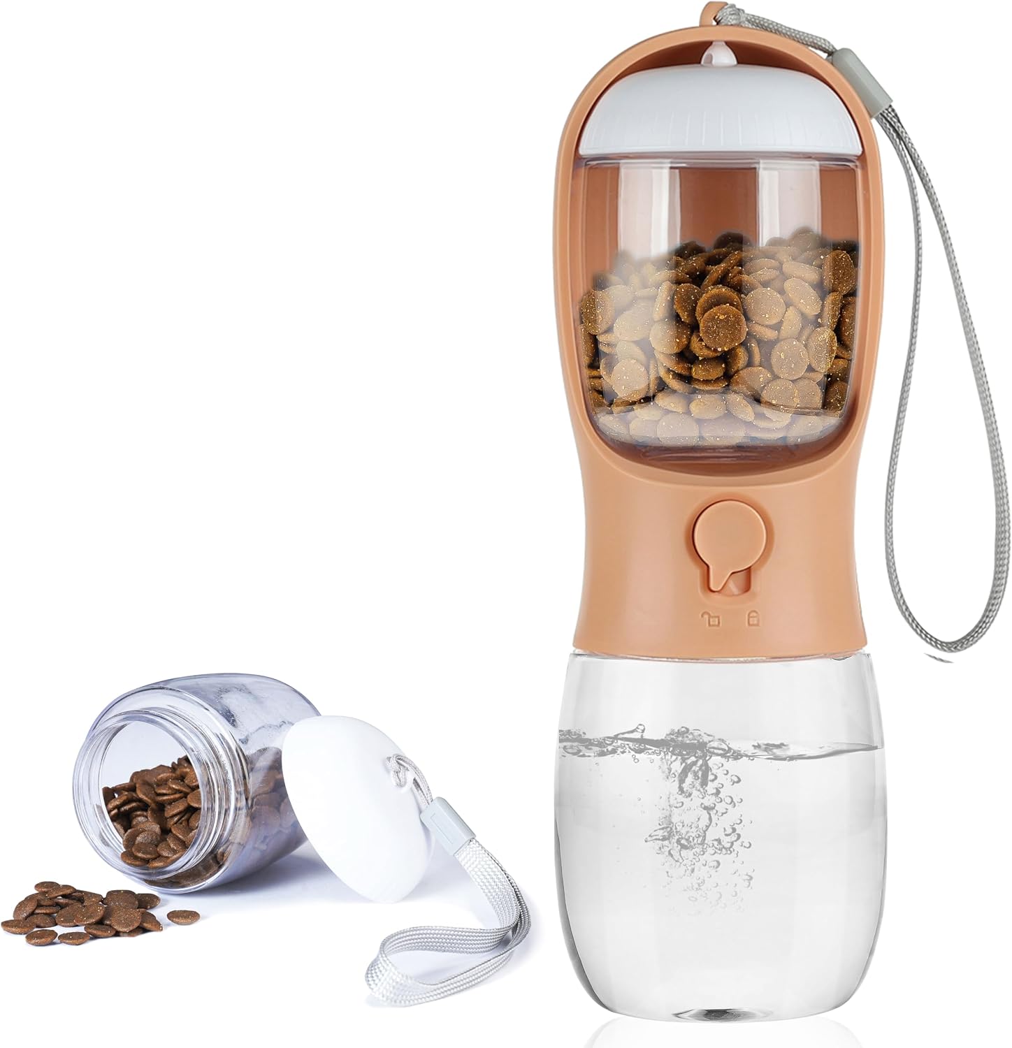 AVELORA Dog Water Bottle with Food Container, Portable Leak Proof Pet Water Dispenser for Walking Hiking Travel, Puppy Essentials Accessories for Small Large Dogs, Dog Gifts (10oz/15oz/19oz) - Image 13