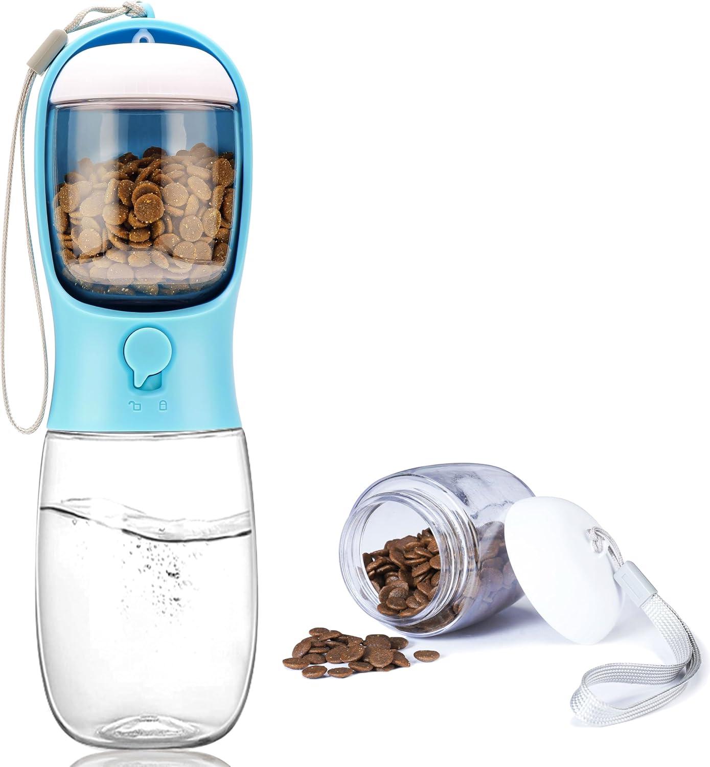 AVELORA Dog Water Bottle with Food Container, Portable Leak Proof Pet Water Dispenser for Walking Hiking Travel, Puppy Essentials Accessories for Small Large Dogs, Dog Gifts (10oz/15oz/19oz) - Image 18