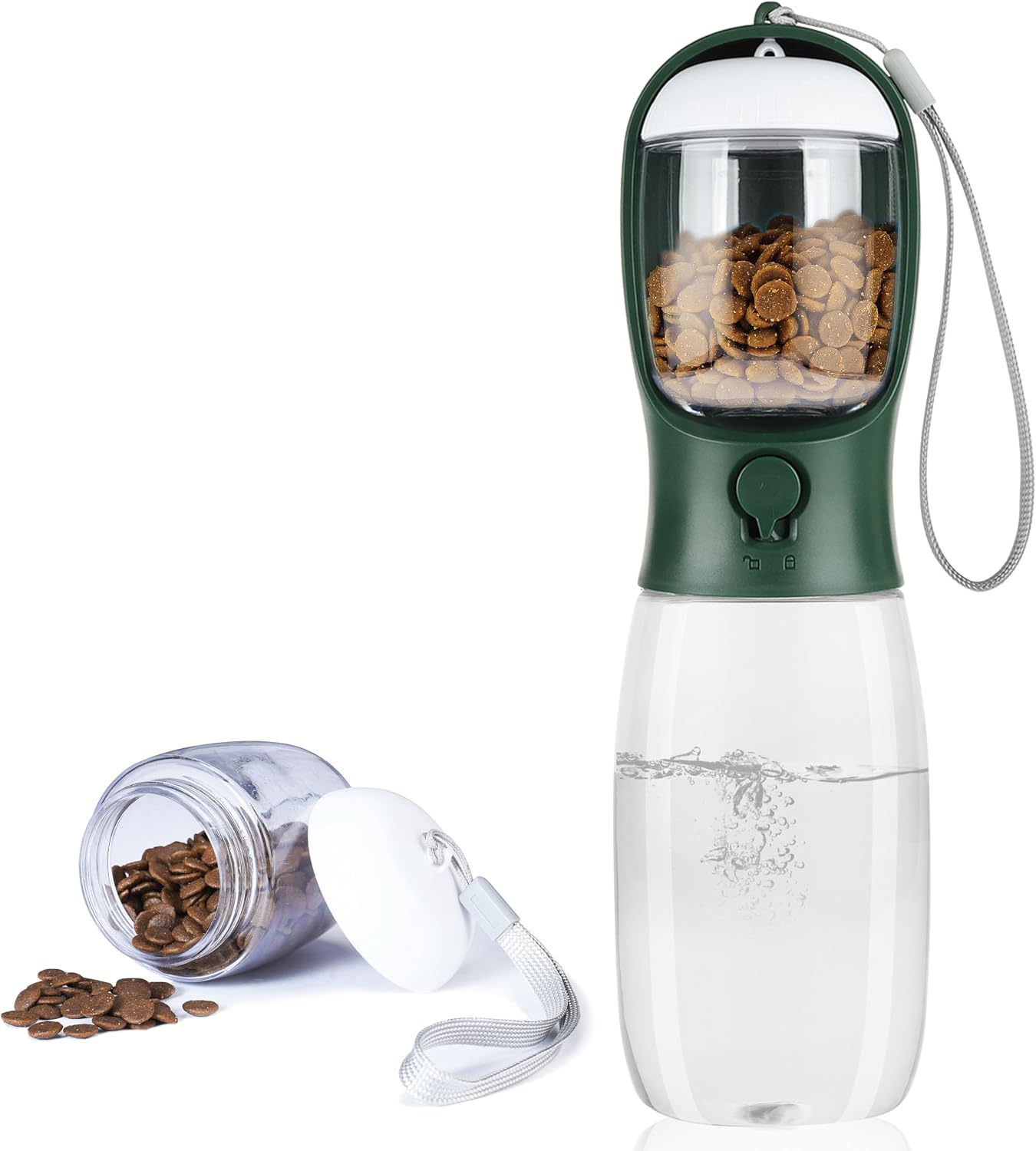 AVELORA Dog Water Bottle with Food Container, Portable Leak Proof Pet Water Dispenser for Walking Hiking Travel, Puppy Essentials Accessories for Small Large Dogs, Dog Gifts (10oz/15oz/19oz) - Image 23