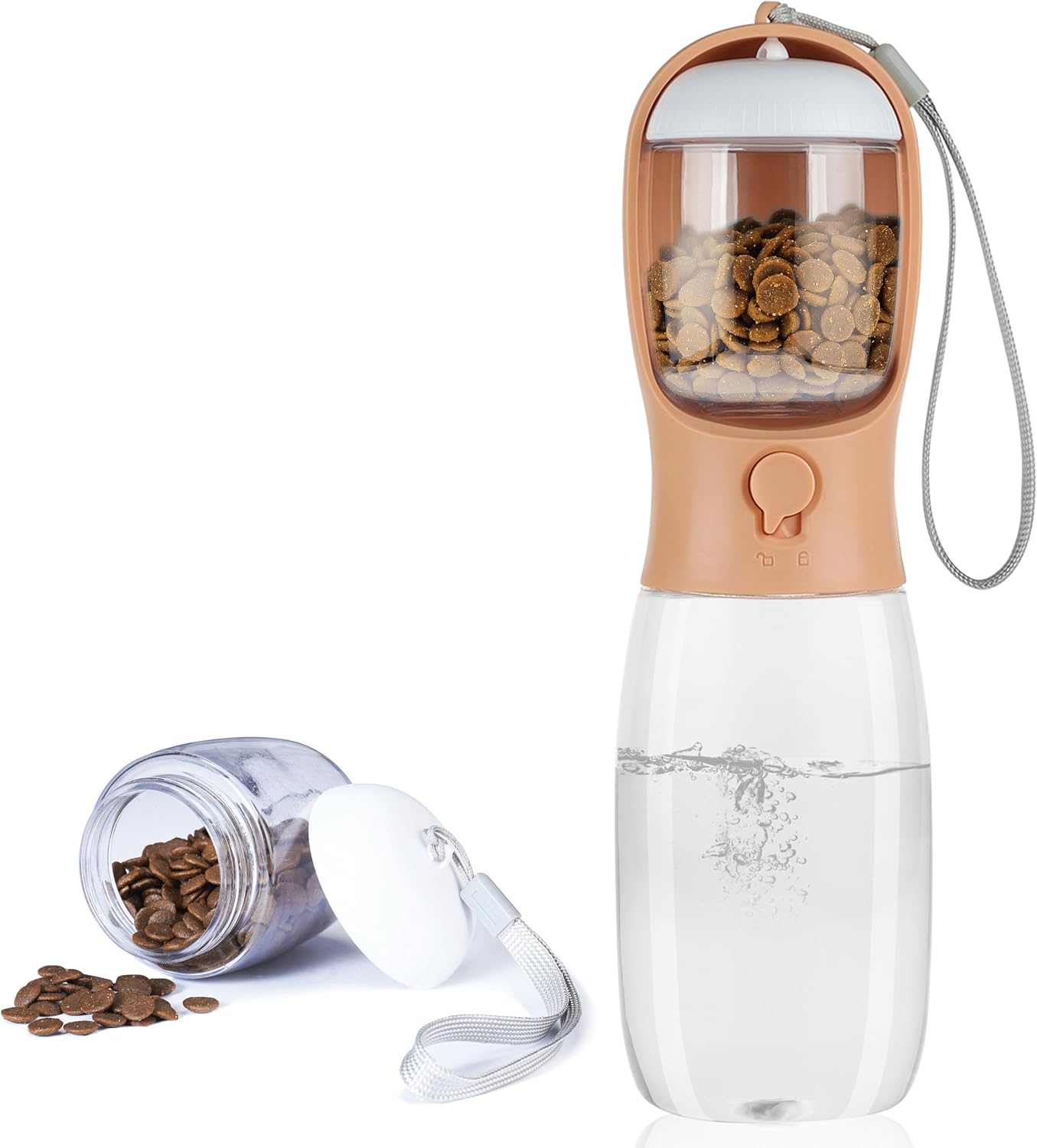 AVELORA Dog Water Bottle with Food Container, Portable Leak Proof Pet Water Dispenser for Walking Hiking Travel, Puppy Essentials Accessories for Small Large Dogs, Dog Gifts (10oz/15oz/19oz) - Image 10