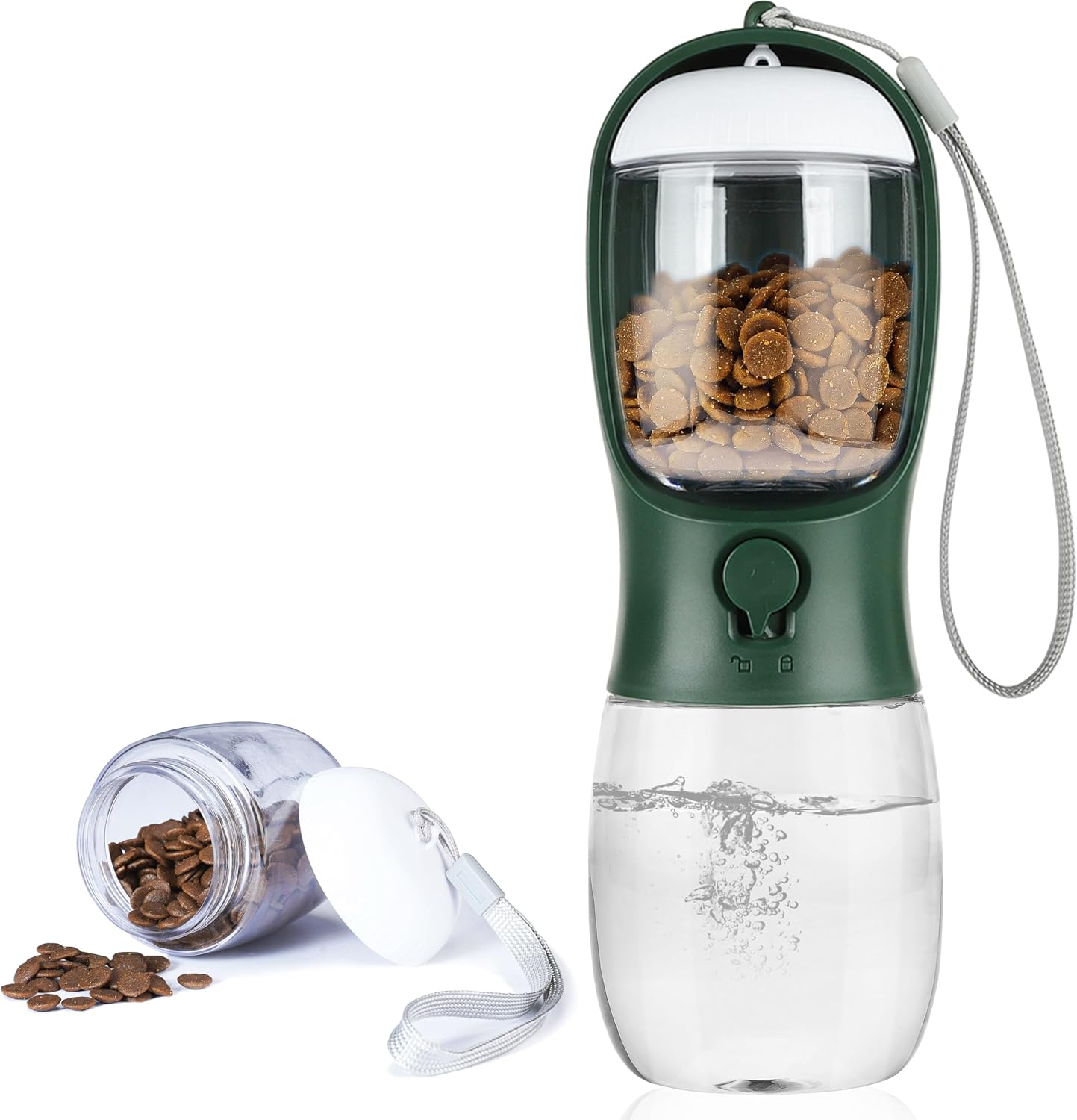 AVELORA Dog Water Bottle with Food Container, Portable Leak Proof Pet Water Dispenser for Walking Hiking Travel, Puppy Essentials Accessories for Small Large Dogs, Dog Gifts (10oz/15oz/19oz) - Image 11