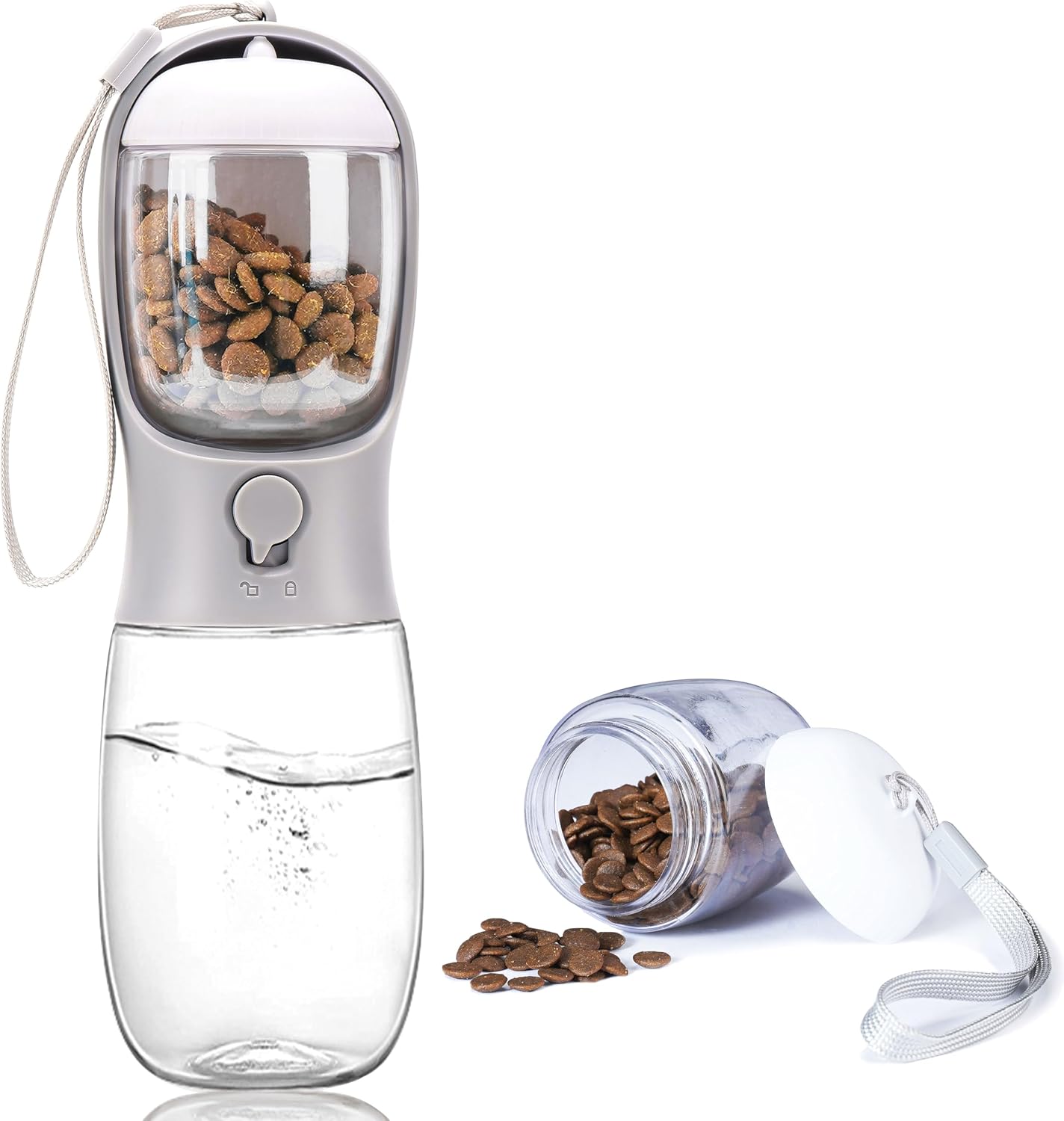 AVELORA Dog Water Bottle with Food Container, Portable Leak Proof Pet Water Dispenser for Walking Hiking Travel, Puppy Essentials Accessories for Small Large Dogs, Dog Gifts (10oz/15oz/19oz) - Image 9