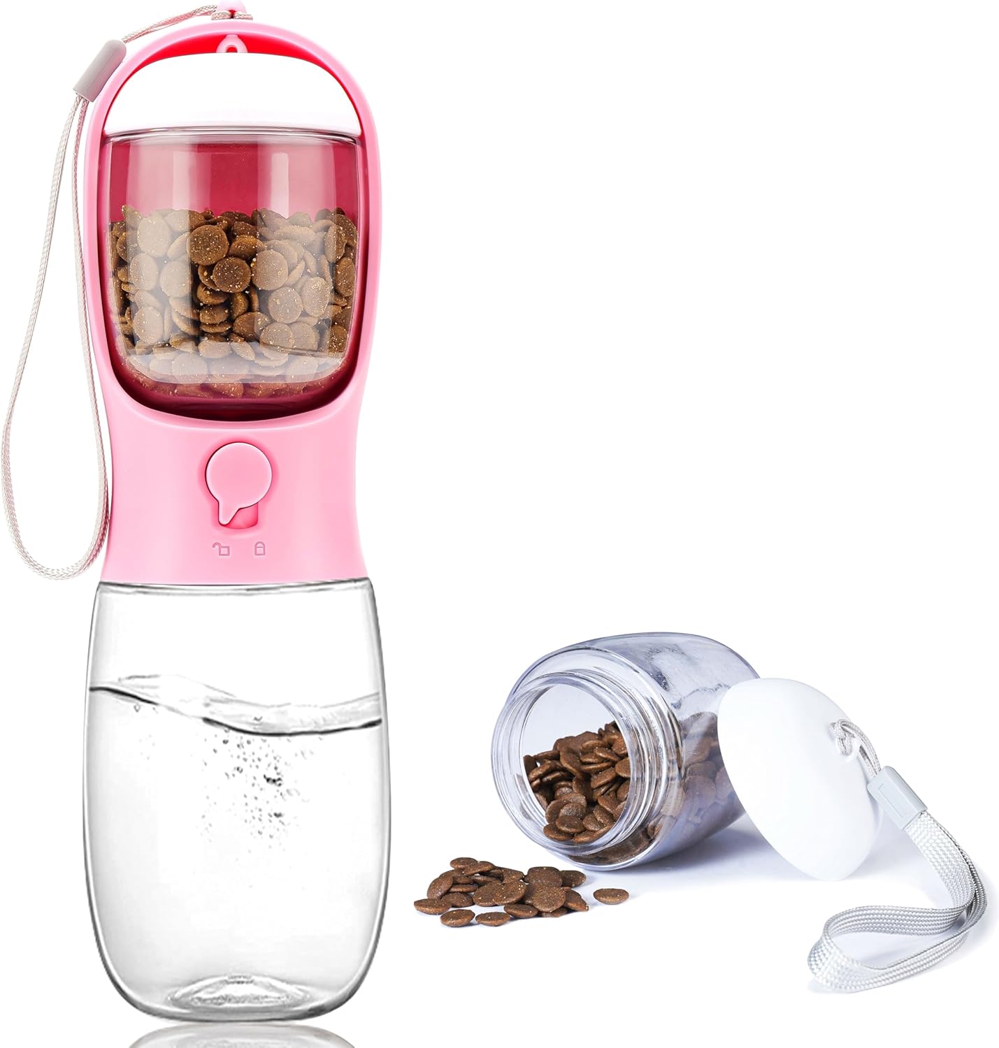 AVELORA Dog Water Bottle with Food Container, Portable Leak Proof Pet Water Dispenser for Walking Hiking Travel, Puppy Essentials Accessories for Small Large Dogs, Dog Gifts (10oz/15oz/19oz) - Image 19