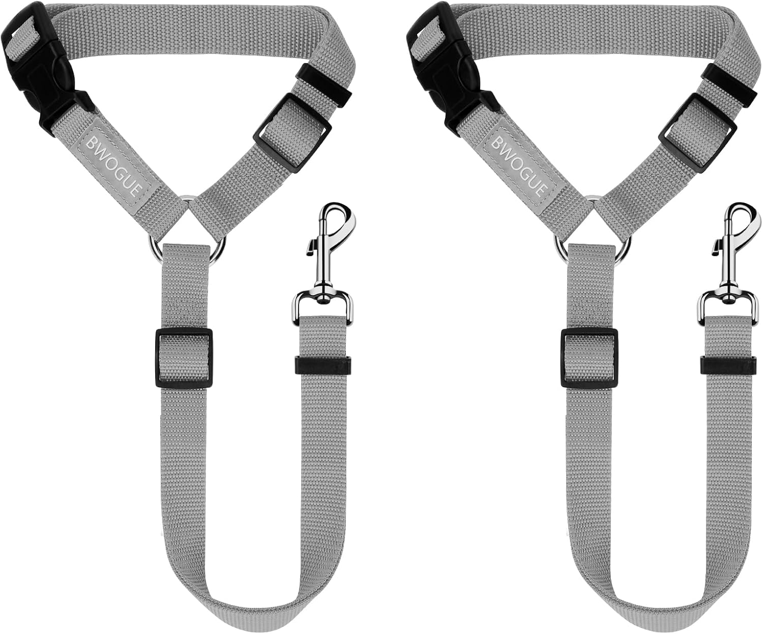 BWOGUE 2 Pack Dog Seat Belt for Car, Headrest Restraint Safety Leads | Headrest Loop for Car Travel, 18-30 in Adjustable, 2-in-1 Seat Belt and Leash, 2 Pack for Dogs and Cats, Use with Dog Harness - Image 14