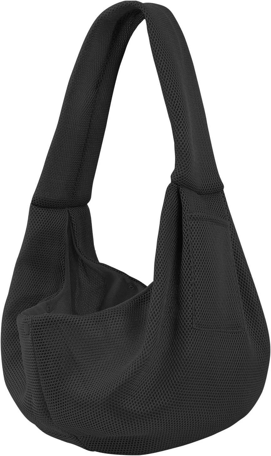 Dog and Cats Carrier Sling, Puppy Small Pet Carrier with Storage Pocket | Reversible Dog Sling Carrier, Safety buckle, Storage Pocket, Machine Washable for Travel, Outdoor Activities, Hand-Free, Gray - Image 8