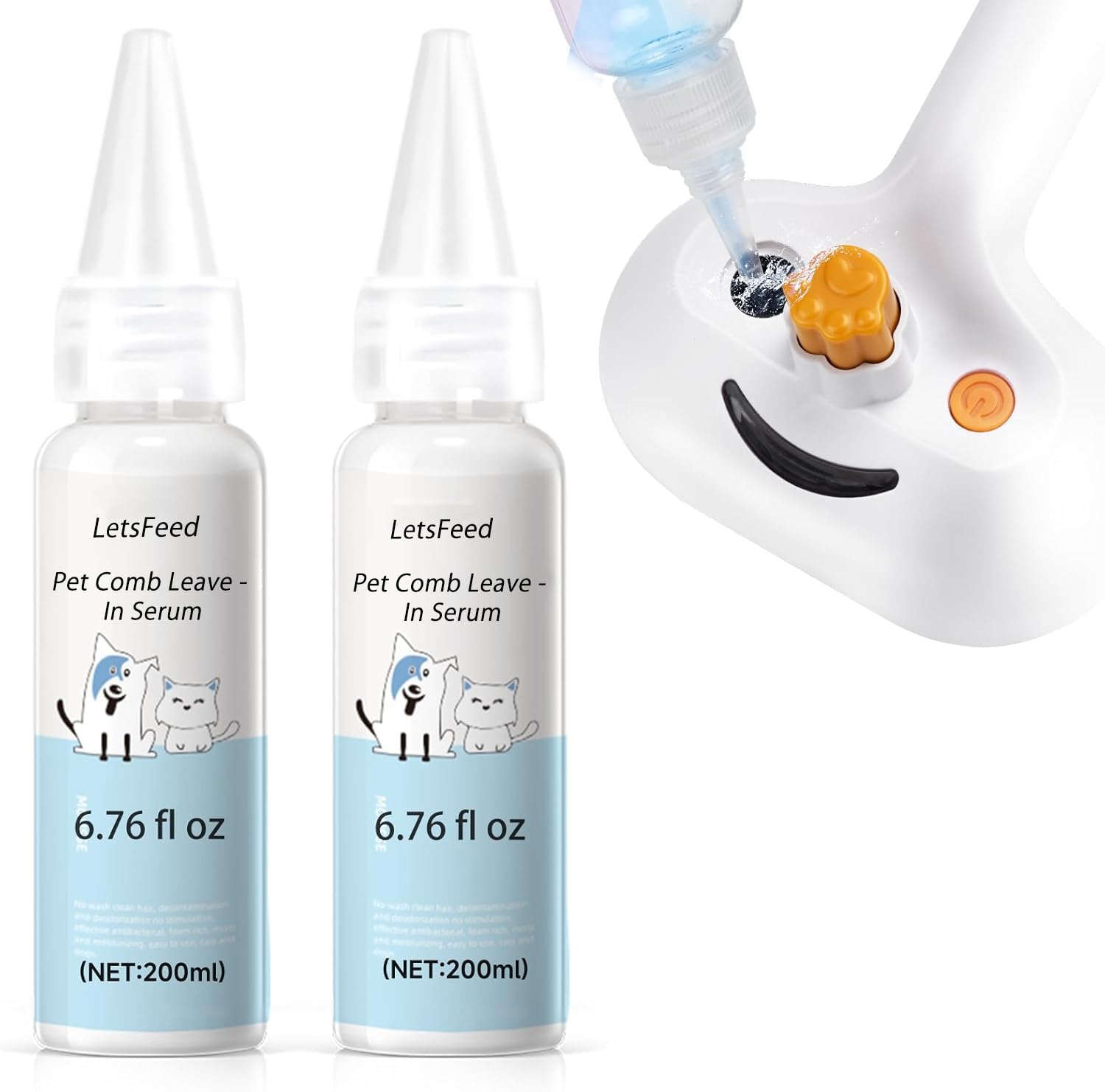 LetsFeed Pet Steam Brush for Dogs & Cats, 3-in-1 Shedding Grooming Tool | Self Cleaning Spray Comb with Mist, Dog Brush for Shedding, Cat Brush for Hair Removal, Long Haired Pet, Waterless Shampoo - Image 13