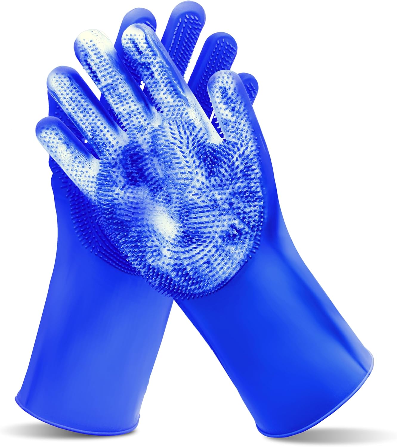 Maiiu Pet Grooming Gloves—Dog Washing Gloves with High-Density Teeth | Dog Bath Scrubber with Enhanced Five Finger Design, Silicone Gloves for Dogs and Cats Bathing, Massage (Blue) - Image 9
