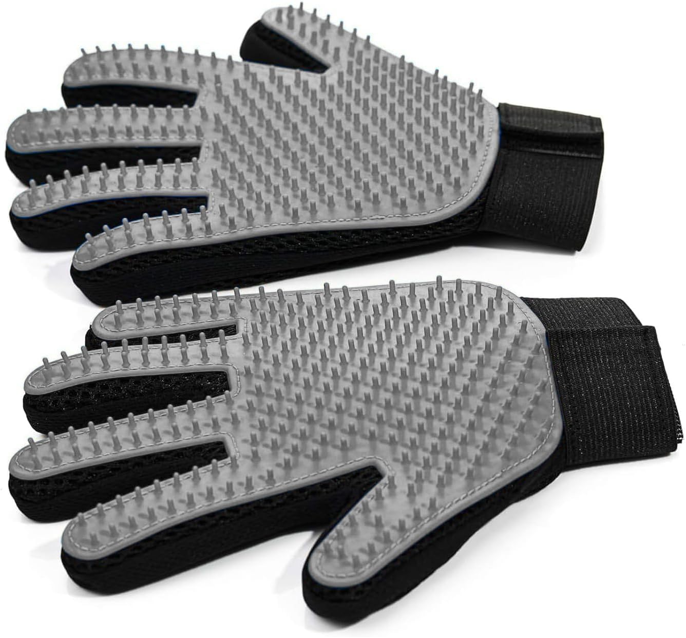 NVNAN Pet Hair Removal Glove for Dogs & Cats, 2-Pack Blue | 2-in-1 deshedding brush and massage mitt for shedding control, bathing and washing, safe for short or long hair pets - Image 11