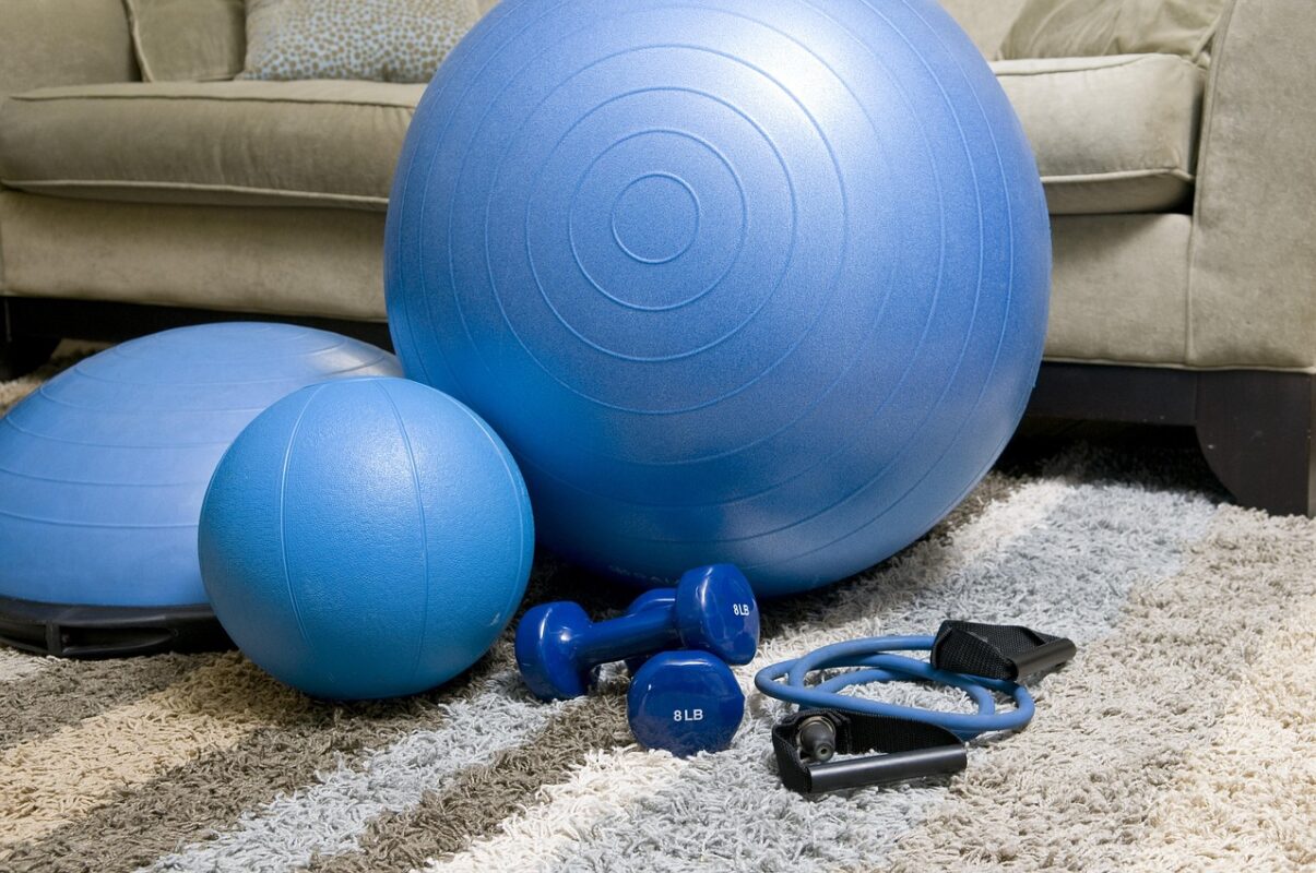 Corner of a room set up with recovery equipment